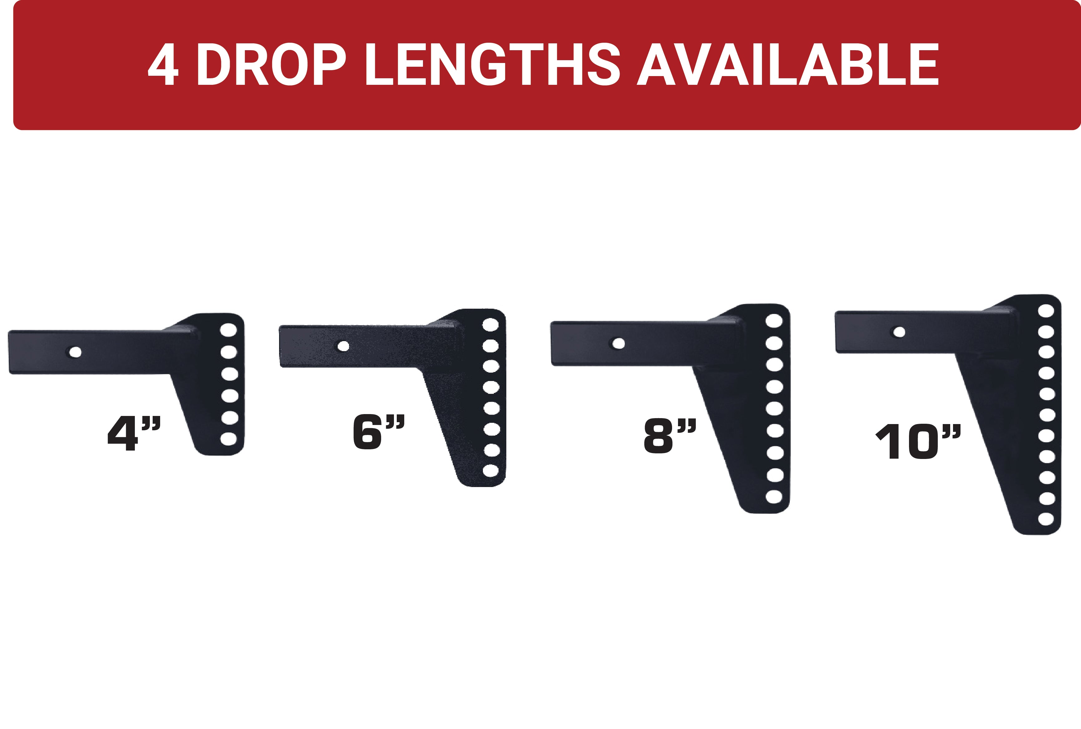 Weigh Safe TTMW4-25XL True Tow Middleweight WDH - 4" Drop, 2.5" Shank - 12,500 GTW