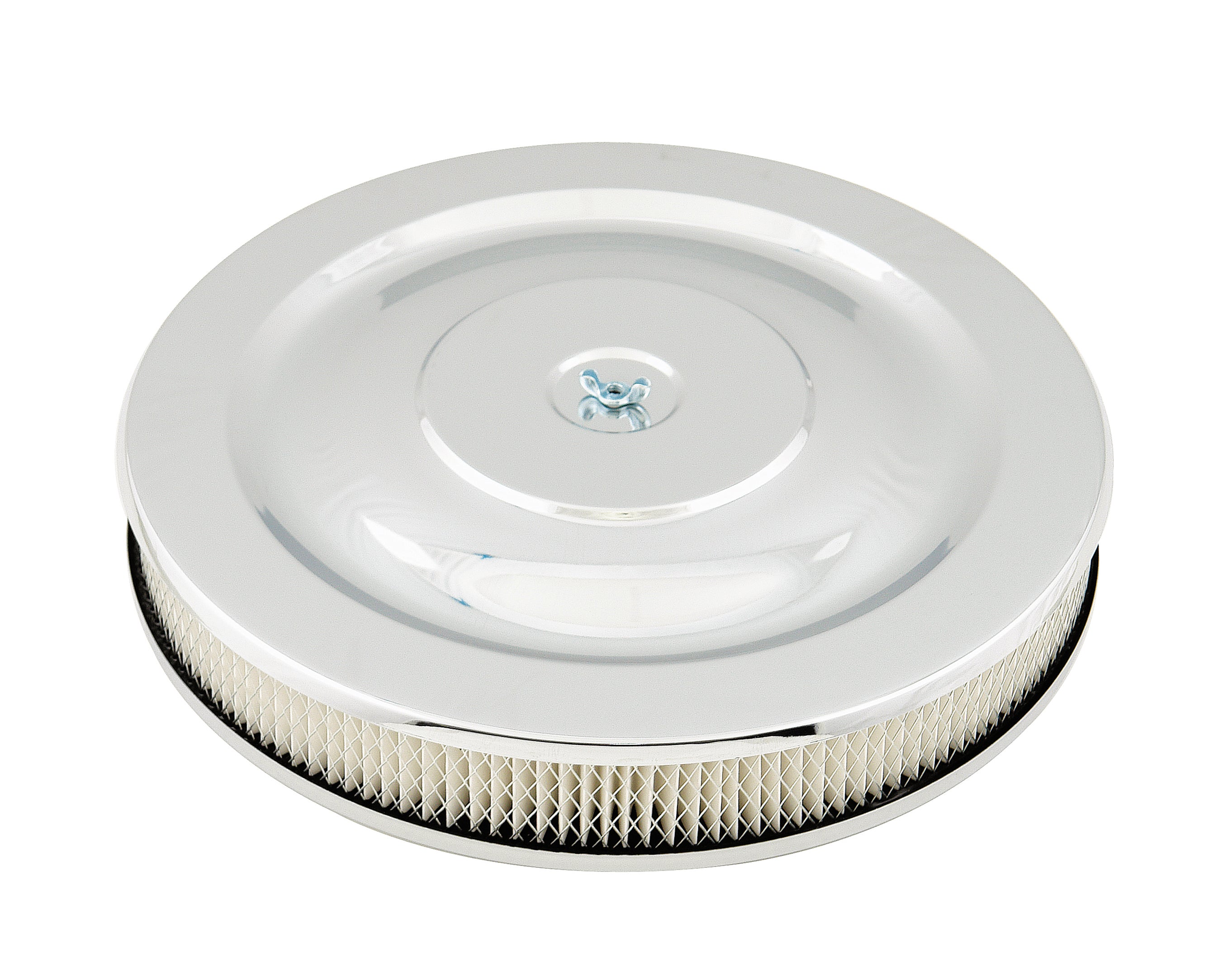 Mr Gasket Mr. Gasket Air Cleaner - 14 Inch Diameter x 2-1/4 Inch Tall - Chrome 1480 product image 1