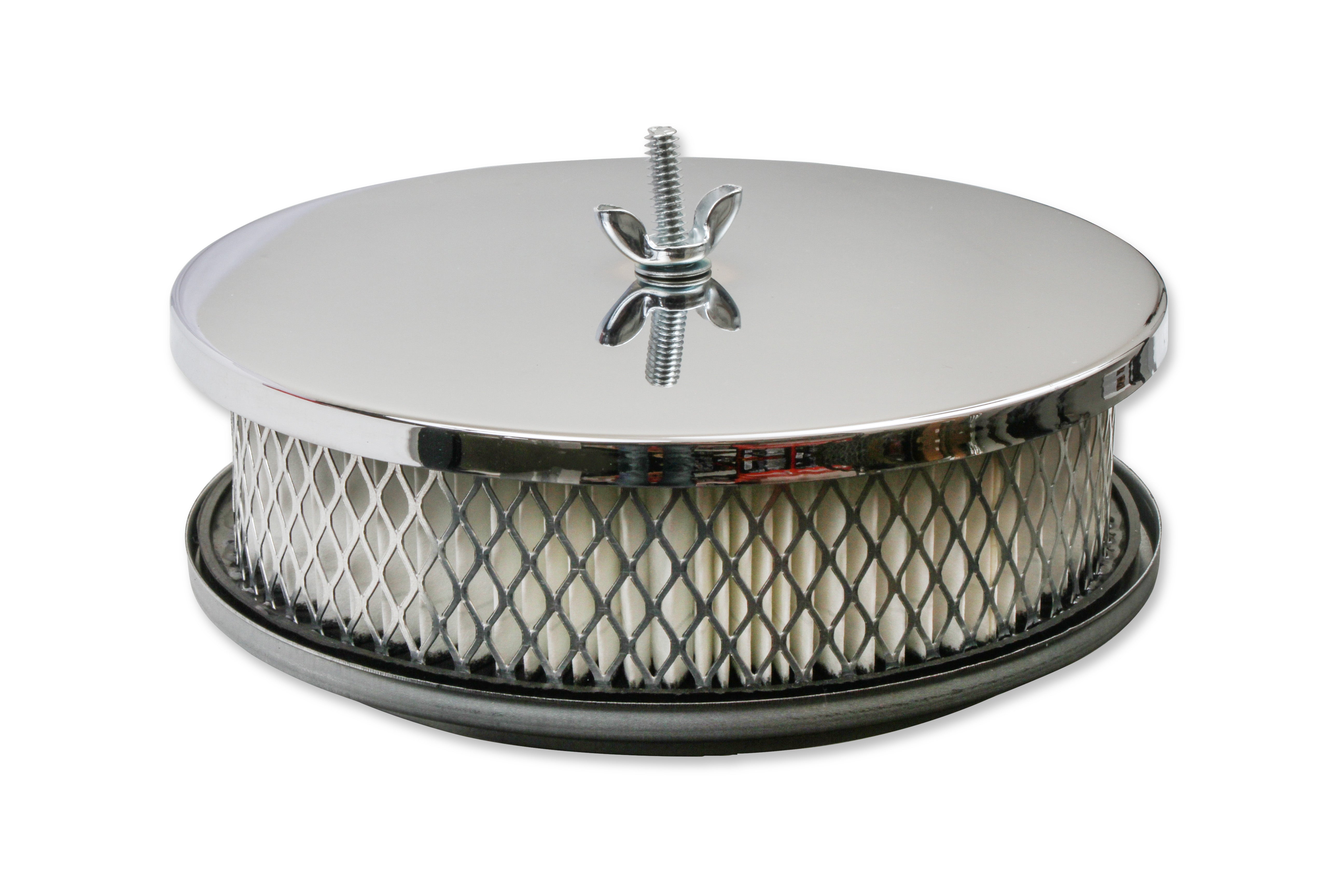 Mr Gasket Mr. Gasket Air Cleaner - 6-1/2 Inch Diameter, 2 Inch Tall - Chrome 1486 product image 2