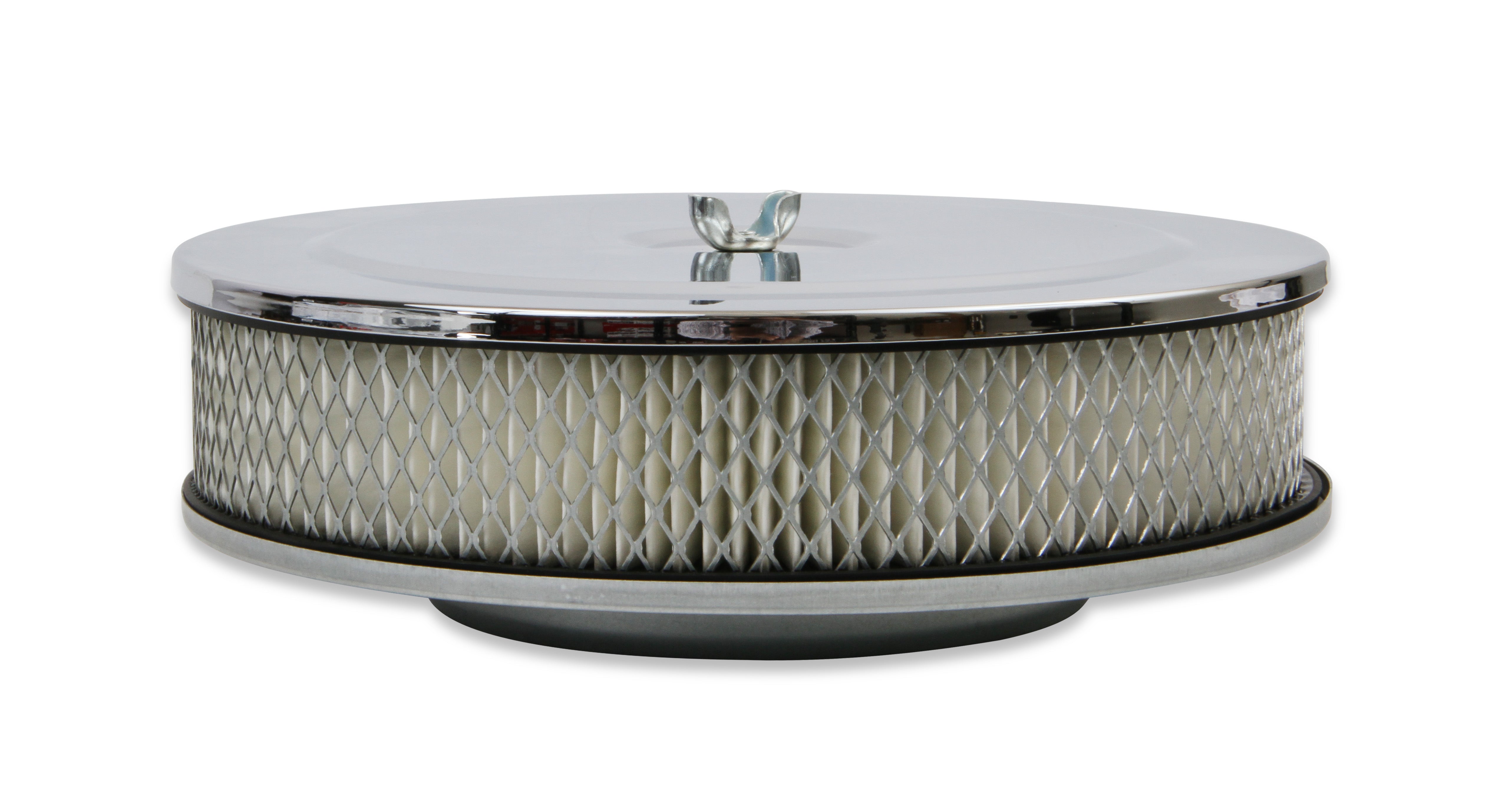 Mr Gasket Mr. Gasket Air Cleaner - 9 Inch Diameter x 2-3/4 Inch Tall - Chrome 1487 product image 2