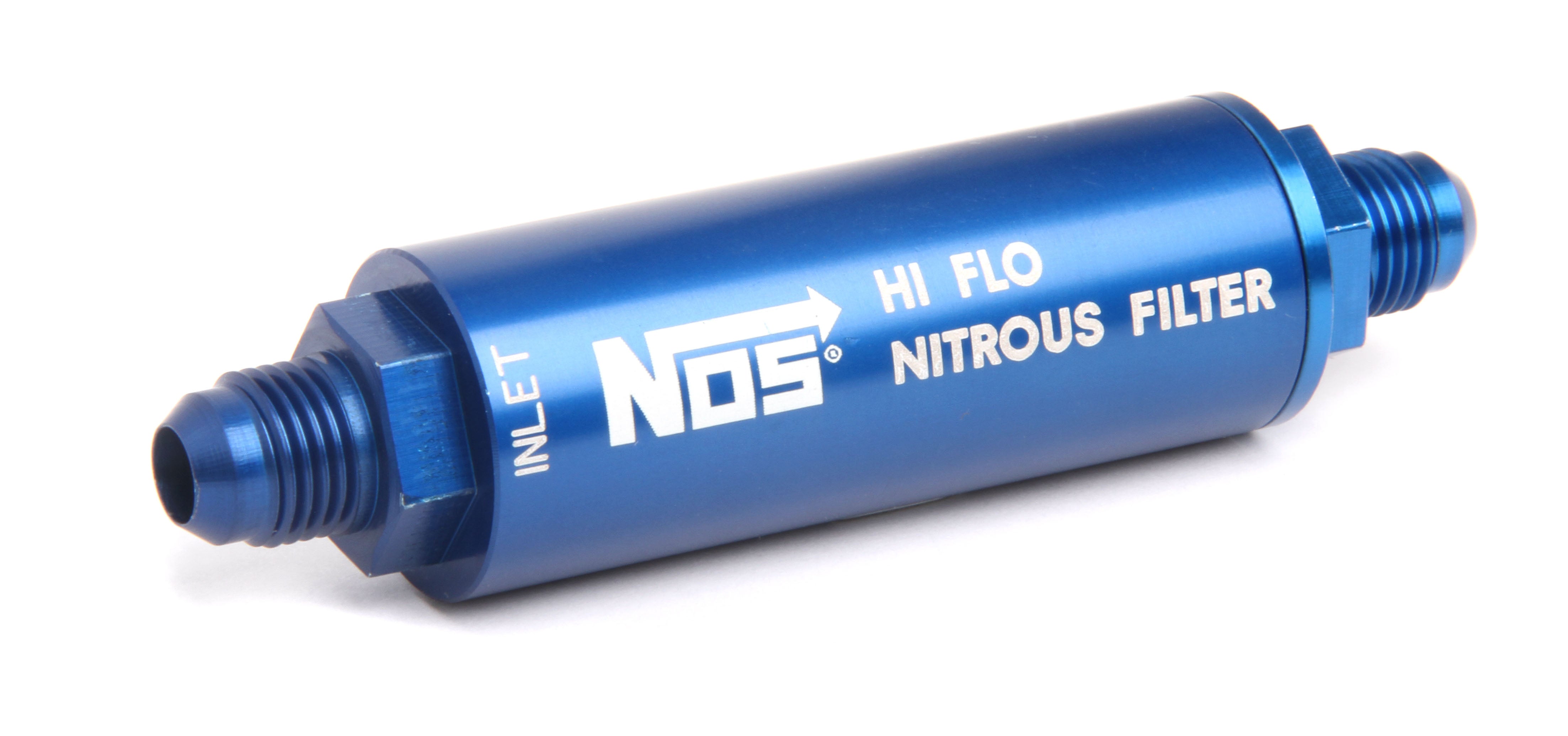 NOS/Nitrous Oxide System Nitrous Filter, High Pressure, -6AN X -6AN In-line Billet Aluminum (140 Micron)