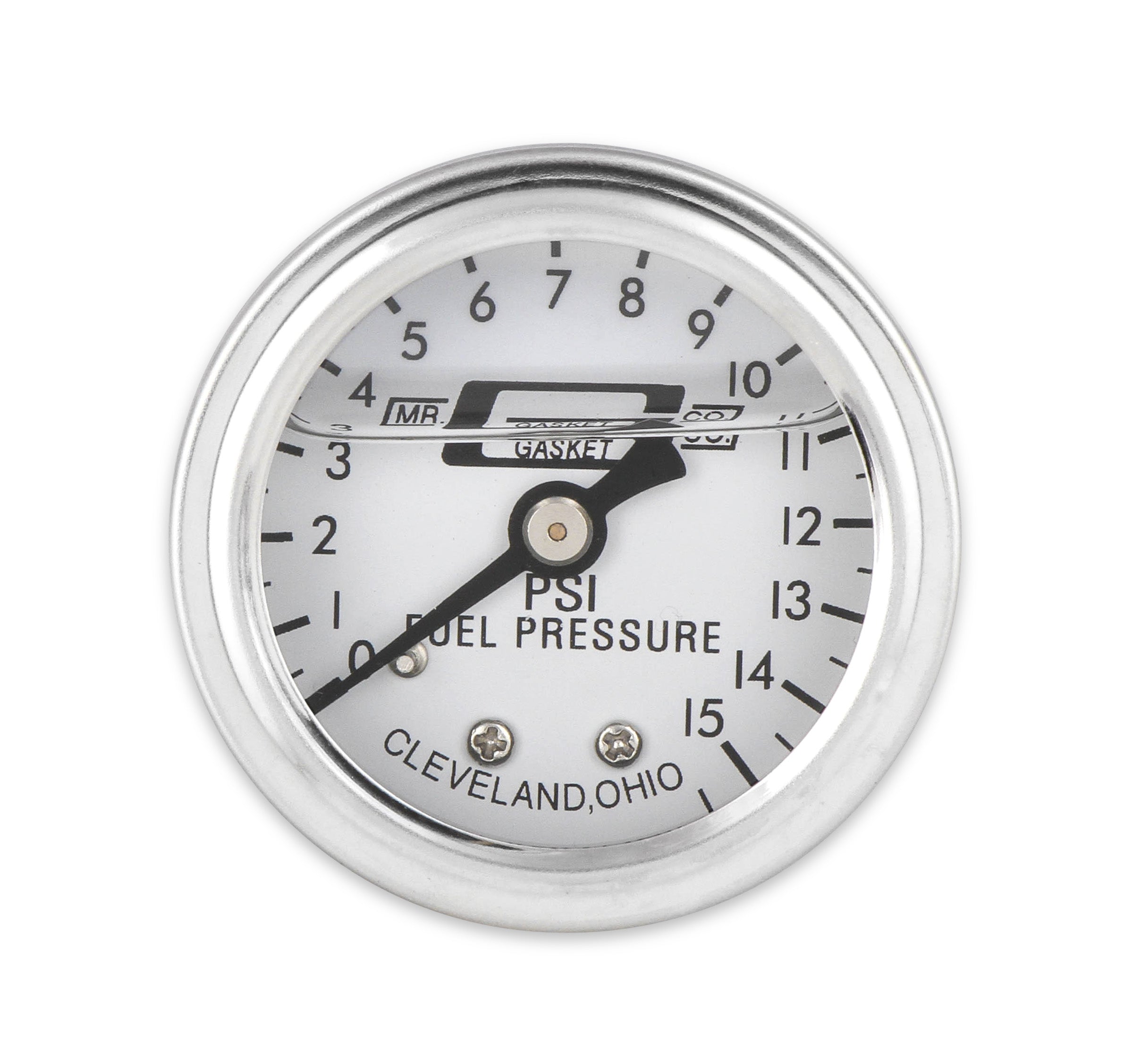 Mr Gasket Mr. Gasket Fuel Pressure Gauge - 0-15 PSI - 1/2 Inch Diameter - Liquid Filled 1563 product image 1