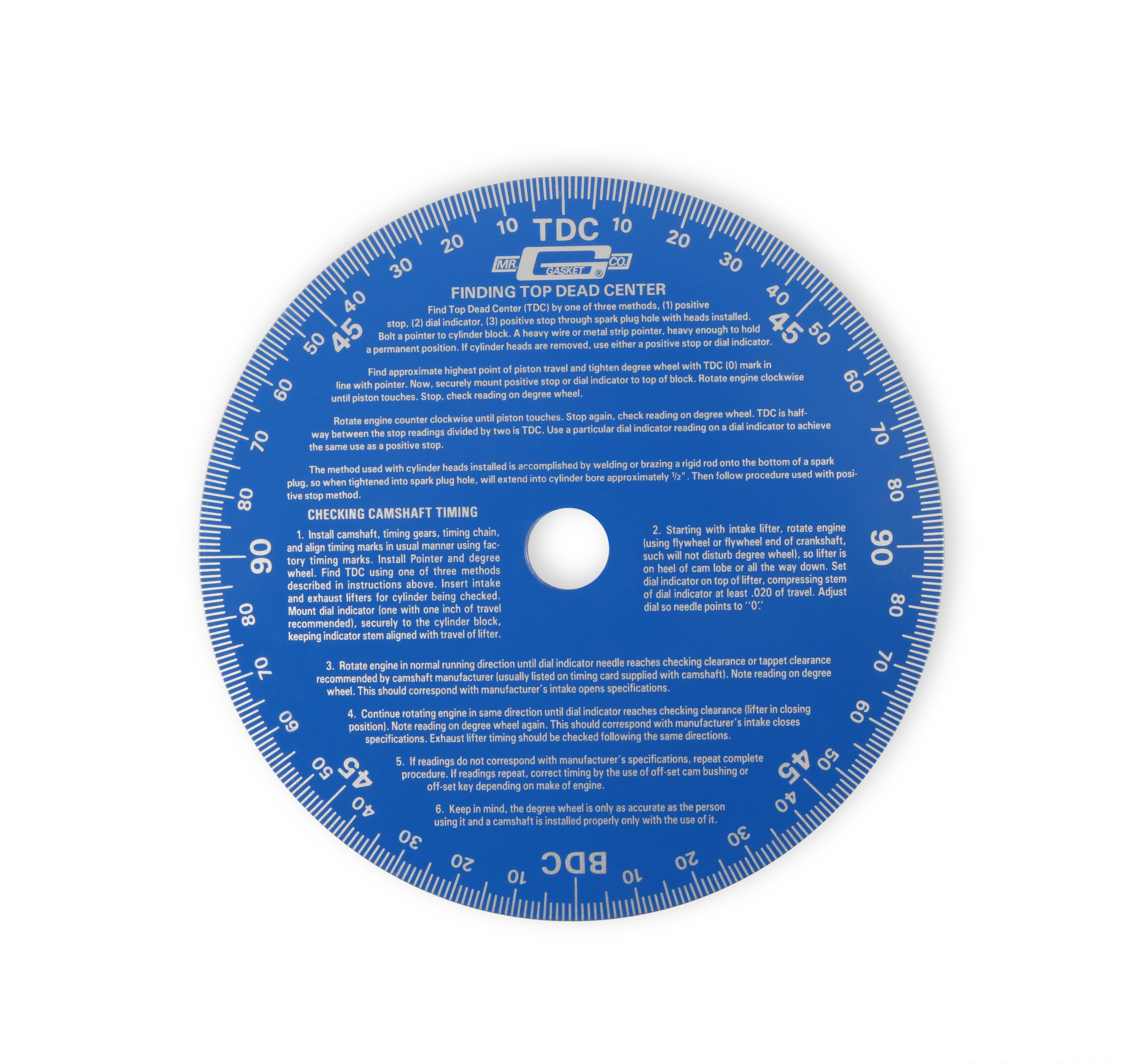 Mr Gasket This Universal Cam Degree Wheel Has a 7 Inch Diameter And is Blue. 1570 product image 2