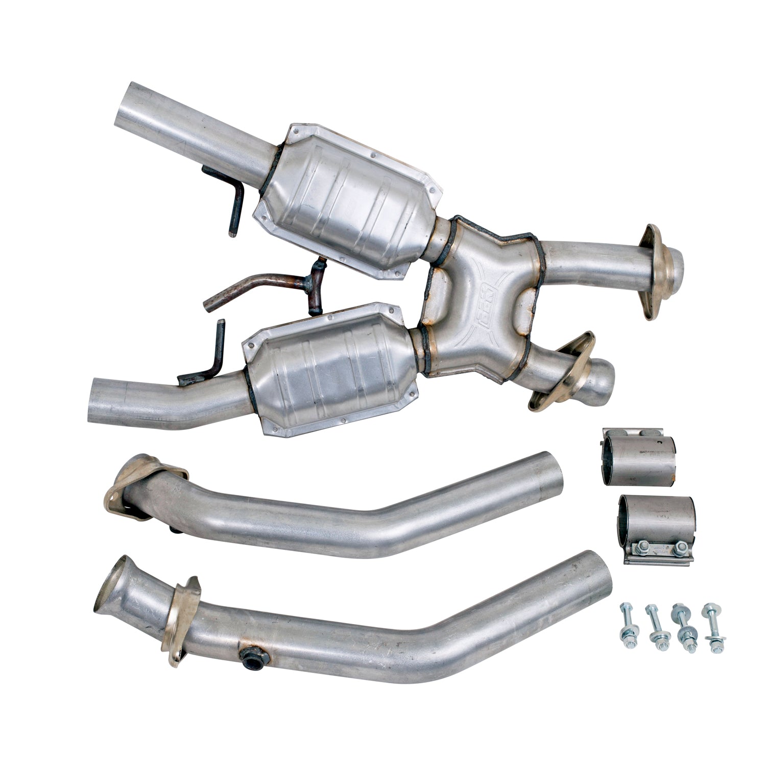 BBK Performance 1662 2.5-Inch Catted X-Pipe with Converters for 1986-1993 Ford Mustang 5.0