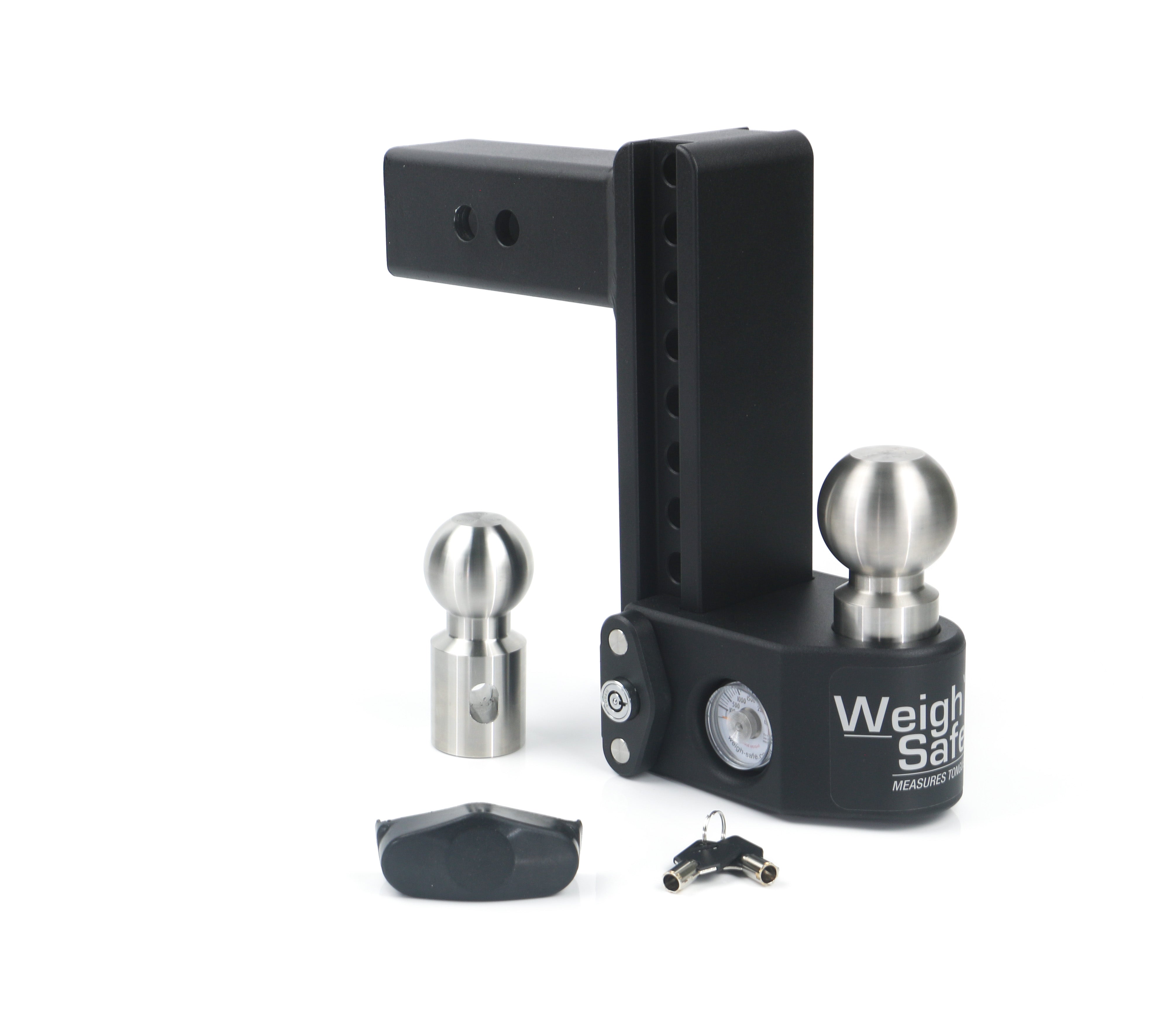 Weigh Safe SWS8-25 Steel Adjustable Drop Hitch - 8" Drop & 2.5" Shank Trailer Hitch