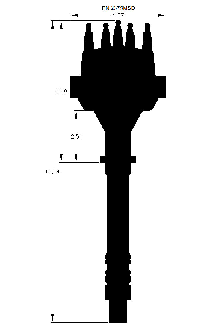MSD Chevy Small / Big Block Dual Sync Distributor 2375MSD product image 2