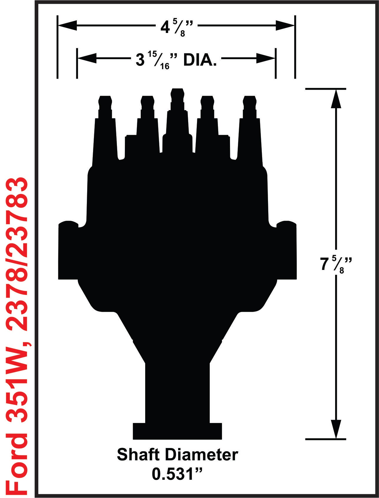 MSD Ford 351W Dual Sync Distributor 2378 product image 5