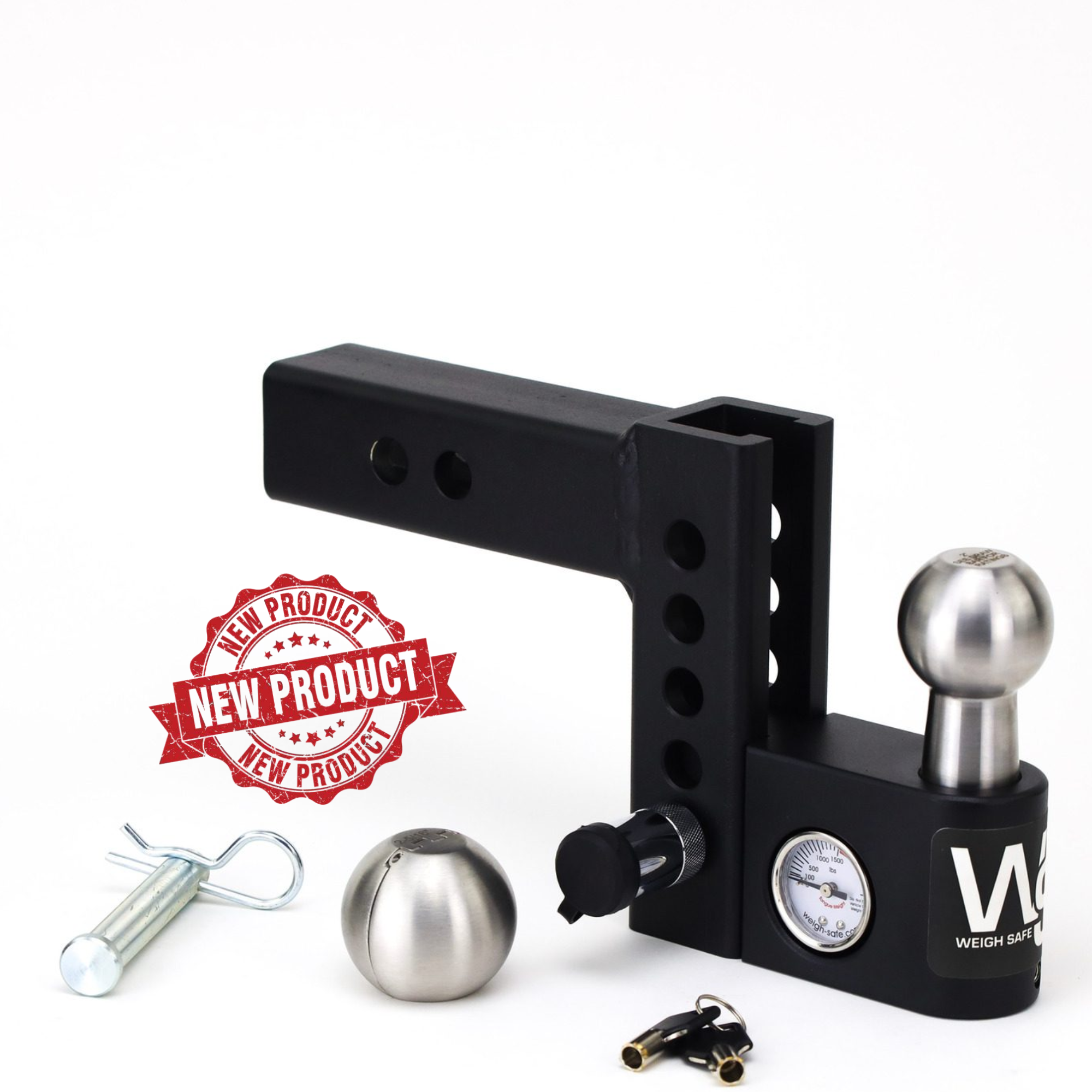 Weigh Safe AWS4-2 Aero Hitch 4 in Drop Hitch w/ 2 in Shank Trailer Hitch Ball Mount