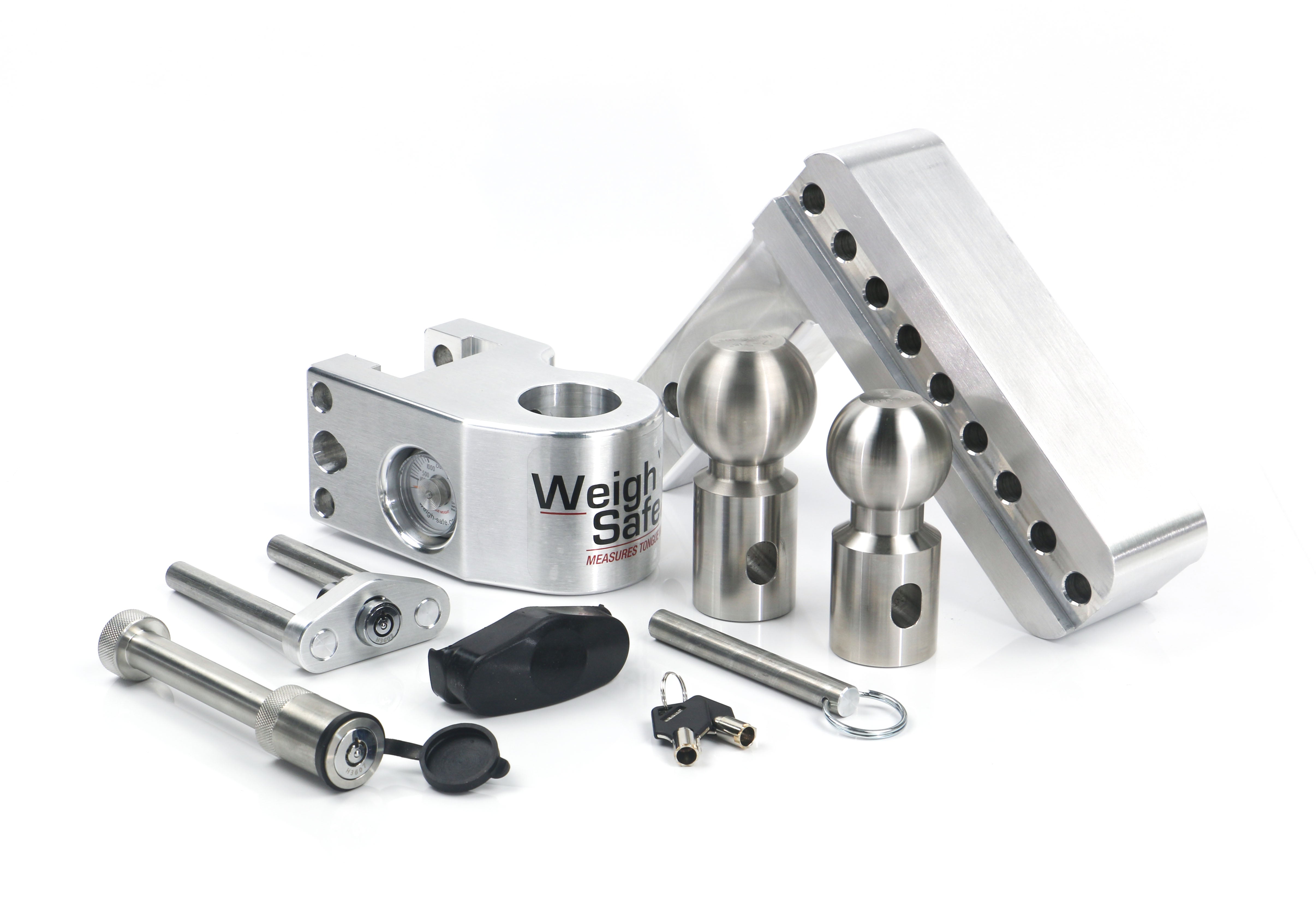 Weigh Safe WS6-2-KA 6 in Drop Hitc h w/ 2 in Shank Trailer Hitch Ball Mount