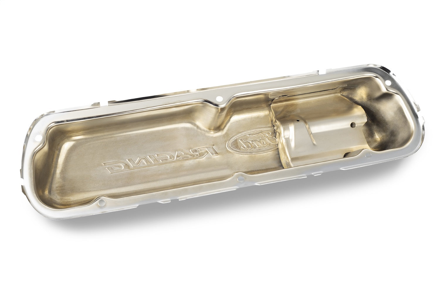 Ford Performance Embossed Logo Stamped Steel Valve Covers Chrome - 302-070 - Image 5
