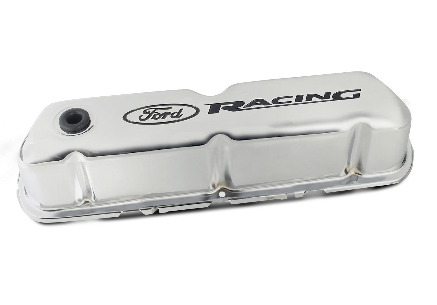 Ford Performance Logo Stamped Steel Valve Covers Chrome - 302-071 - Image 2