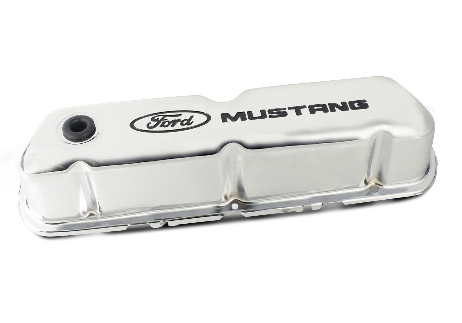 Ford Performance Ford Mustang Logo Stamped Steel Chrome Valve Covers - 302-100 - Image 2