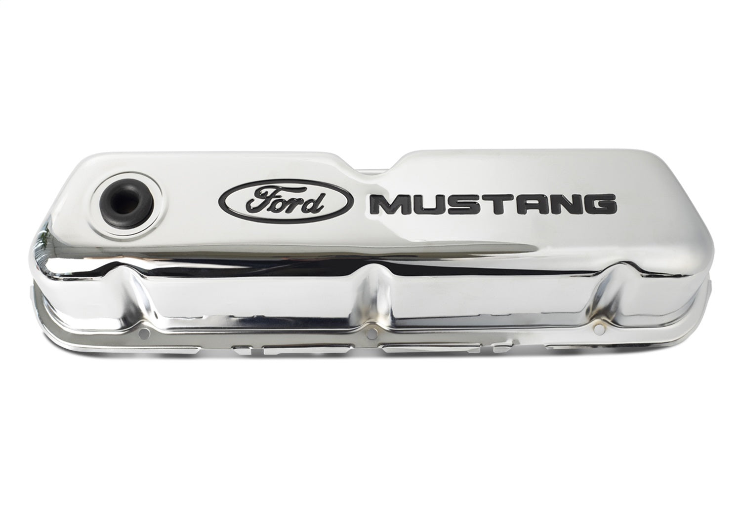 Ford Performance Ford Mustang Logo Stamped Steel Chrome Valve Covers - 302-100 - Image 3