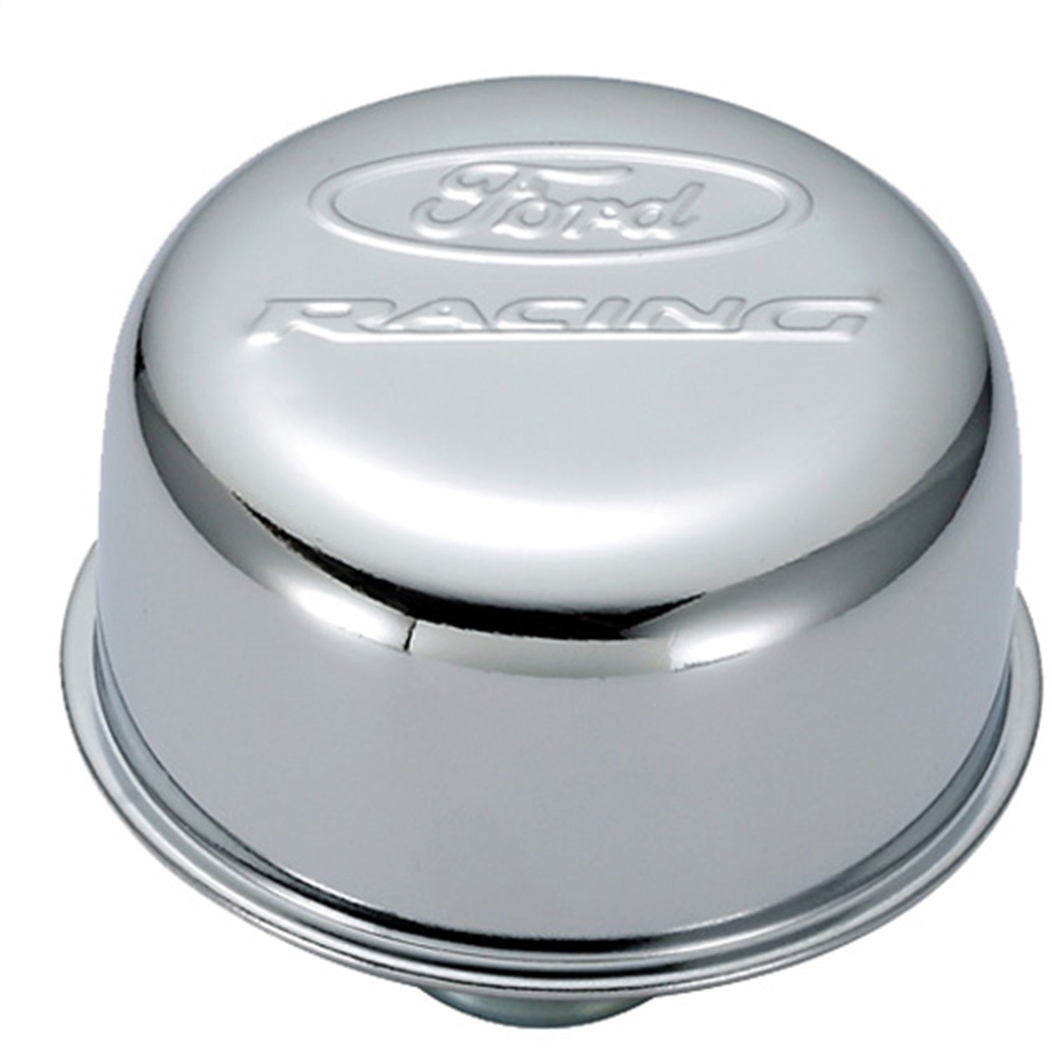 Ford Performance Logo Air Breather Cap: Push - In Type Chrome - 302-215