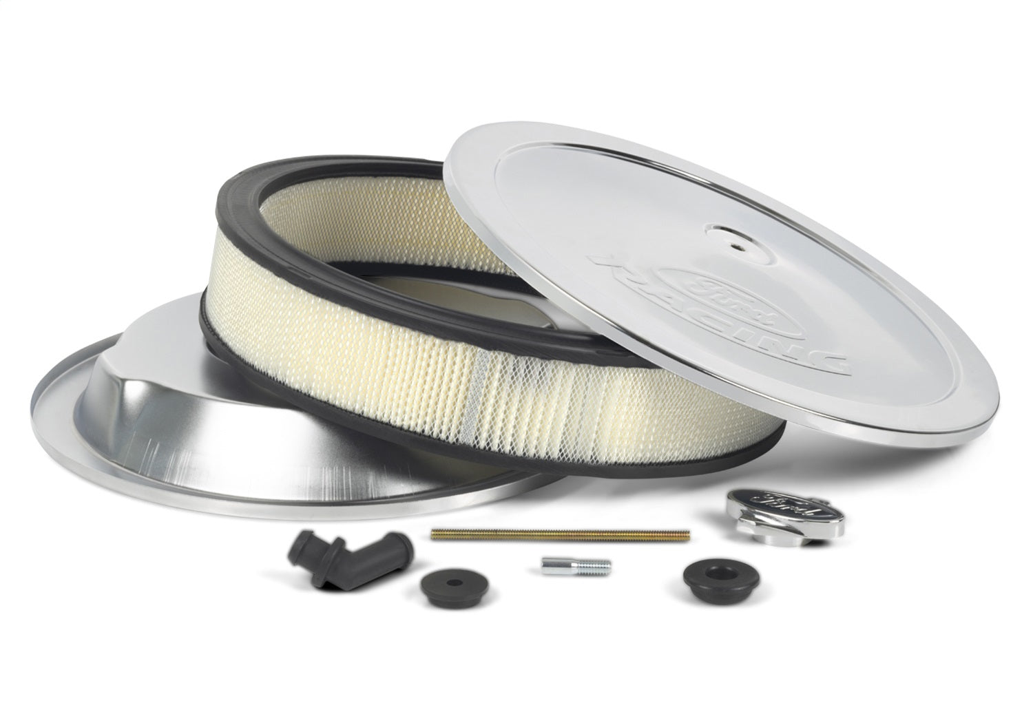 Ford Performance Air Cleaner Kit: Chrome, Ford Racing Emblem - 302-350 - Image 3