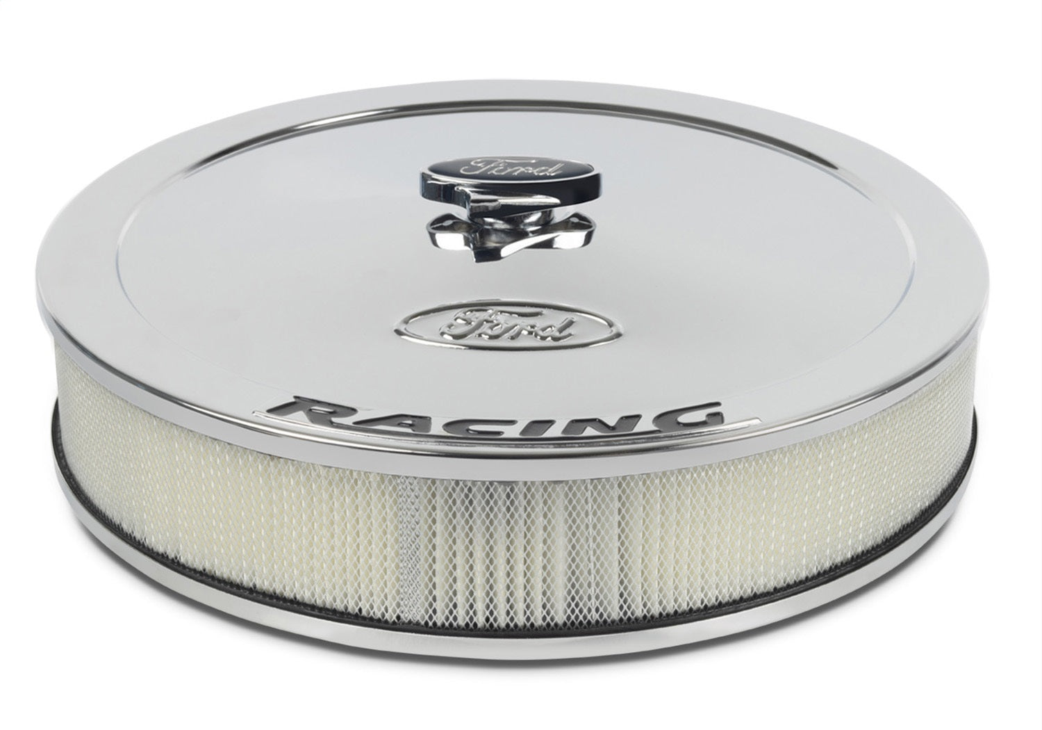 Ford Performance 13" Chrome Air Cleaner Kit - Ford & Ford Racing Emblems - 302-351 - Image 2