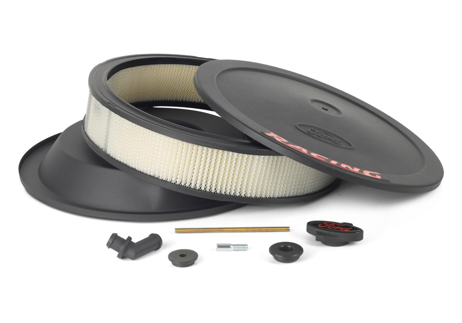 Ford Performance Air Cleaner Kit: Black Crinkle Finish, Red Ford Racing Emblem - 302-352 - Image 3