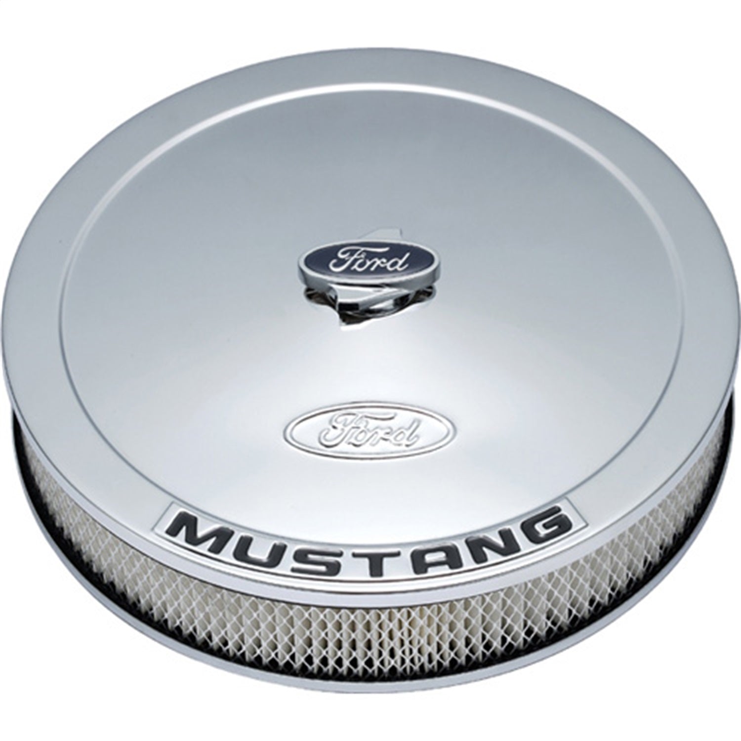 Ford Performance Air Cleaner Kit: Chrome, Ford Mustang Emblem - 302-361