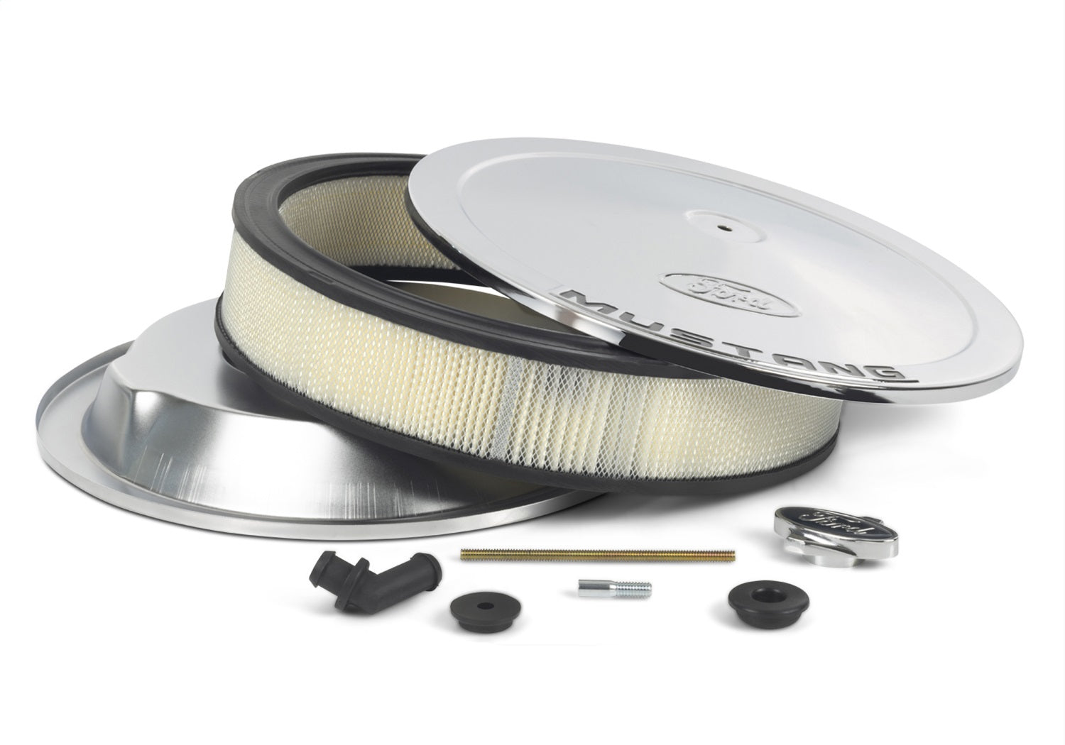 Ford Performance Air Cleaner Kit: Chrome, Ford Mustang Emblem - 302-361 - Image 3