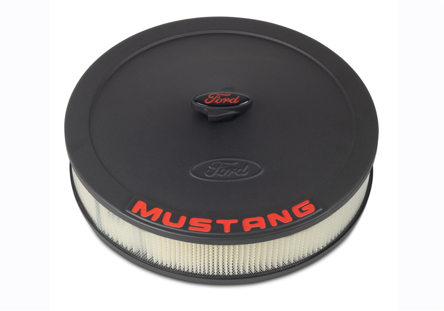 Ford Performance Air Cleaner Kit: Black Crinkle Finish, Red Mustang Emblem - 302-362 - Image 2