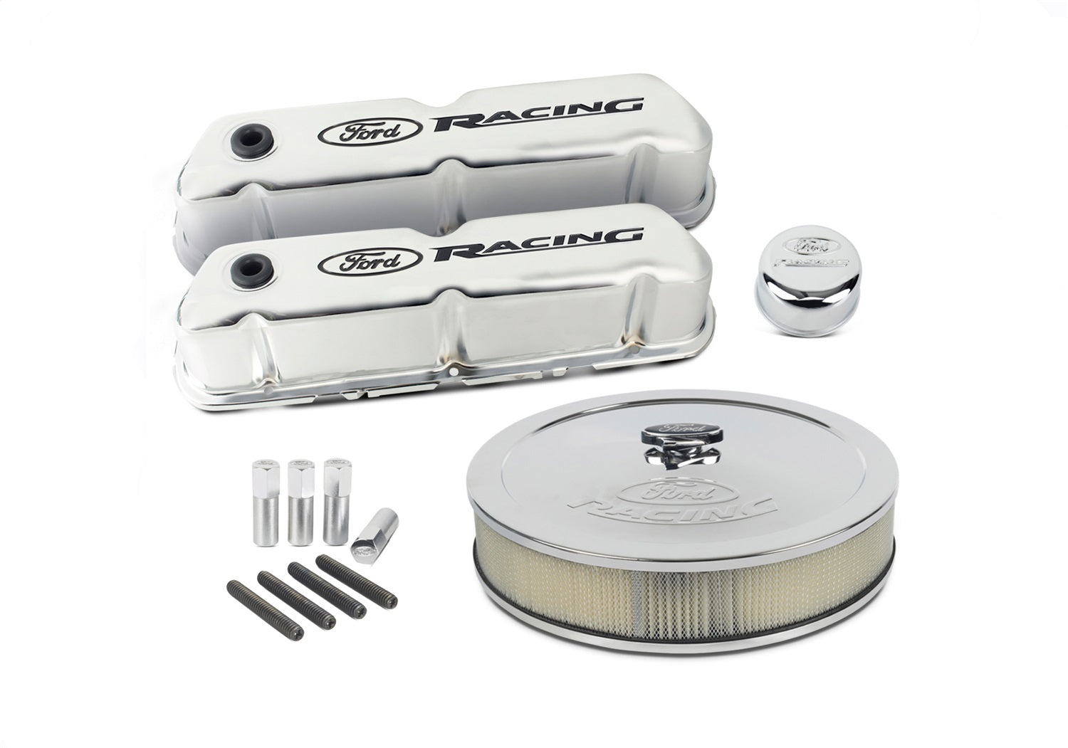 Ford Performance Complete Dress Up Kit, Chrome Finish With Black Emblems - 302-510 - Image 2