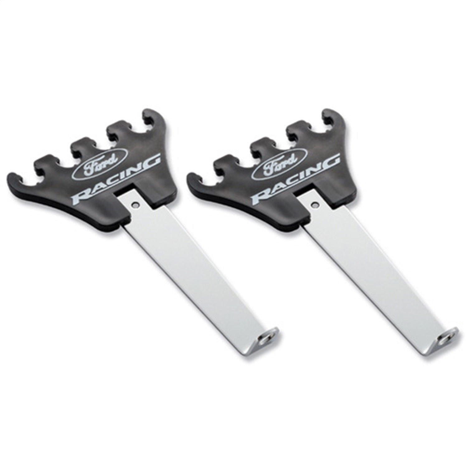 Ford Performance Wire Loom: Ford Racing Logo, Chrome Base/Black - 302-640