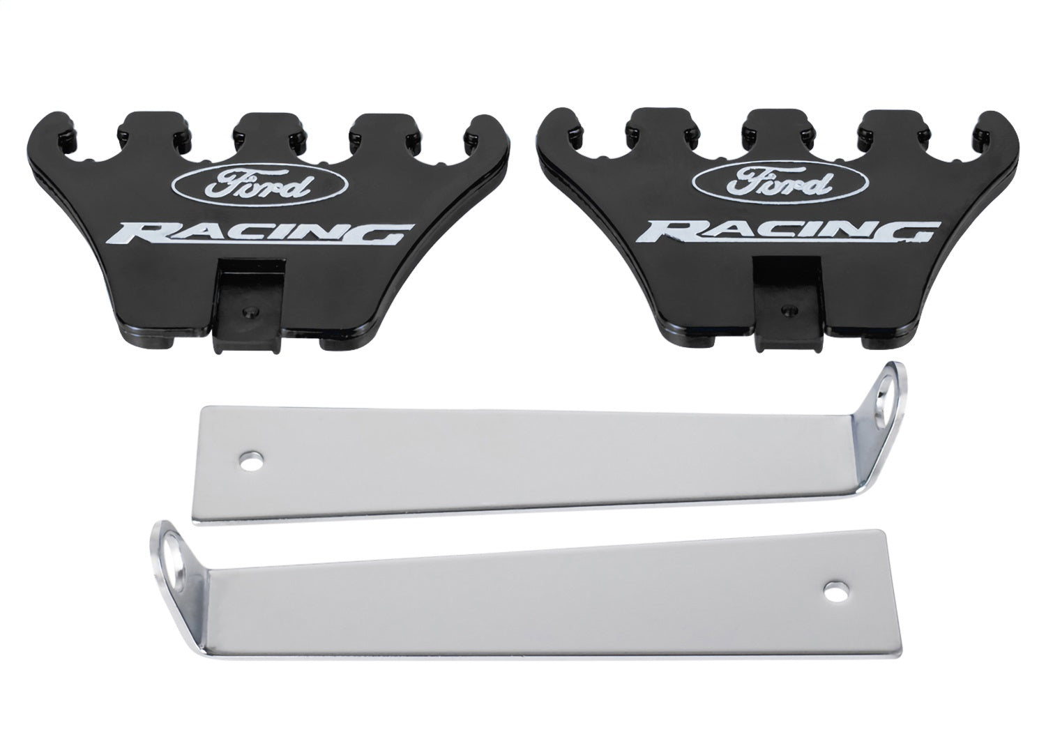 Ford Performance Wire Loom: Ford Racing Logo, Chrome Base/Black - 302-640 - Image 2