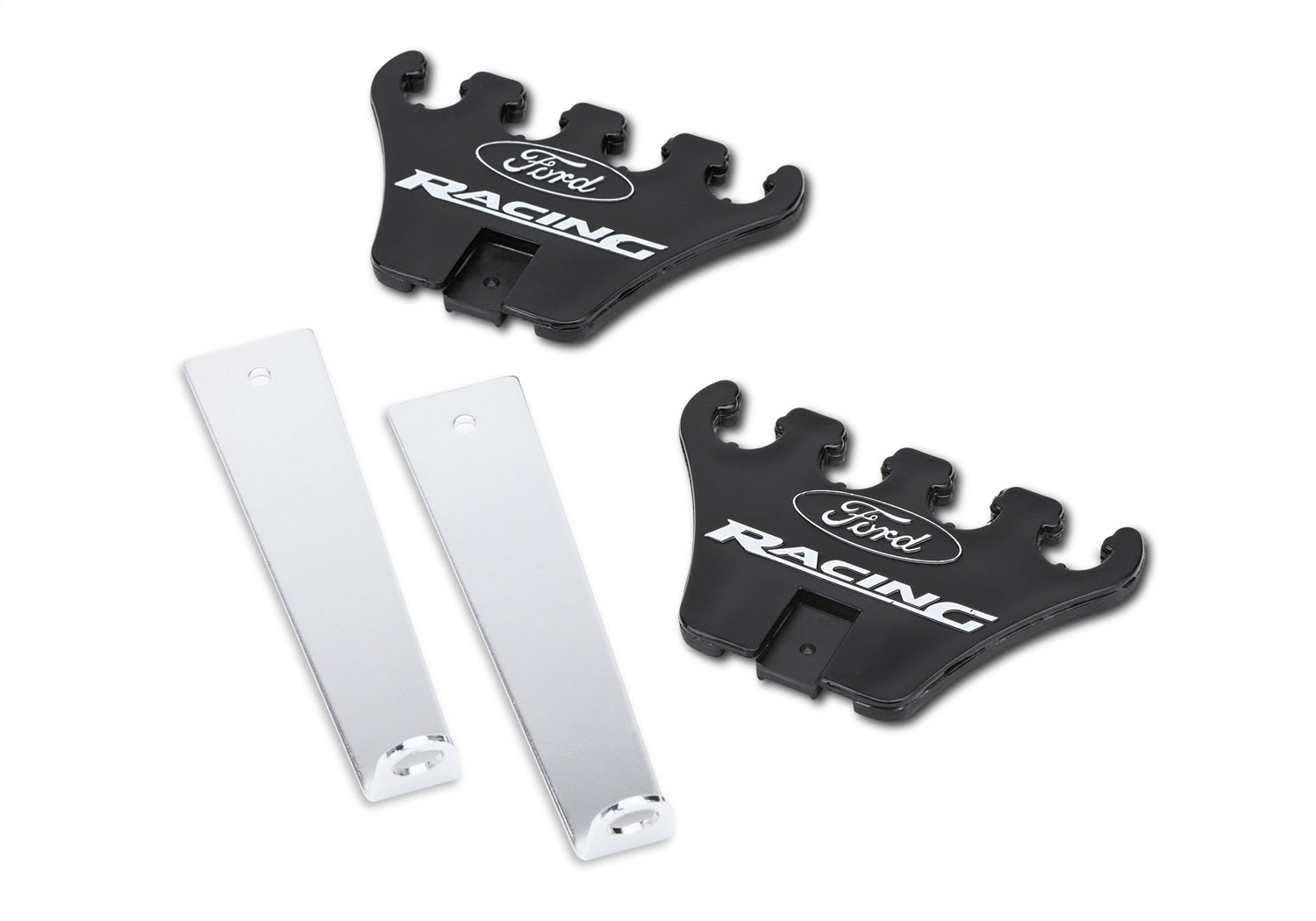 Ford Performance Wire Loom: Ford Racing Logo, Chrome Base/Black - 302-640 - Image 4