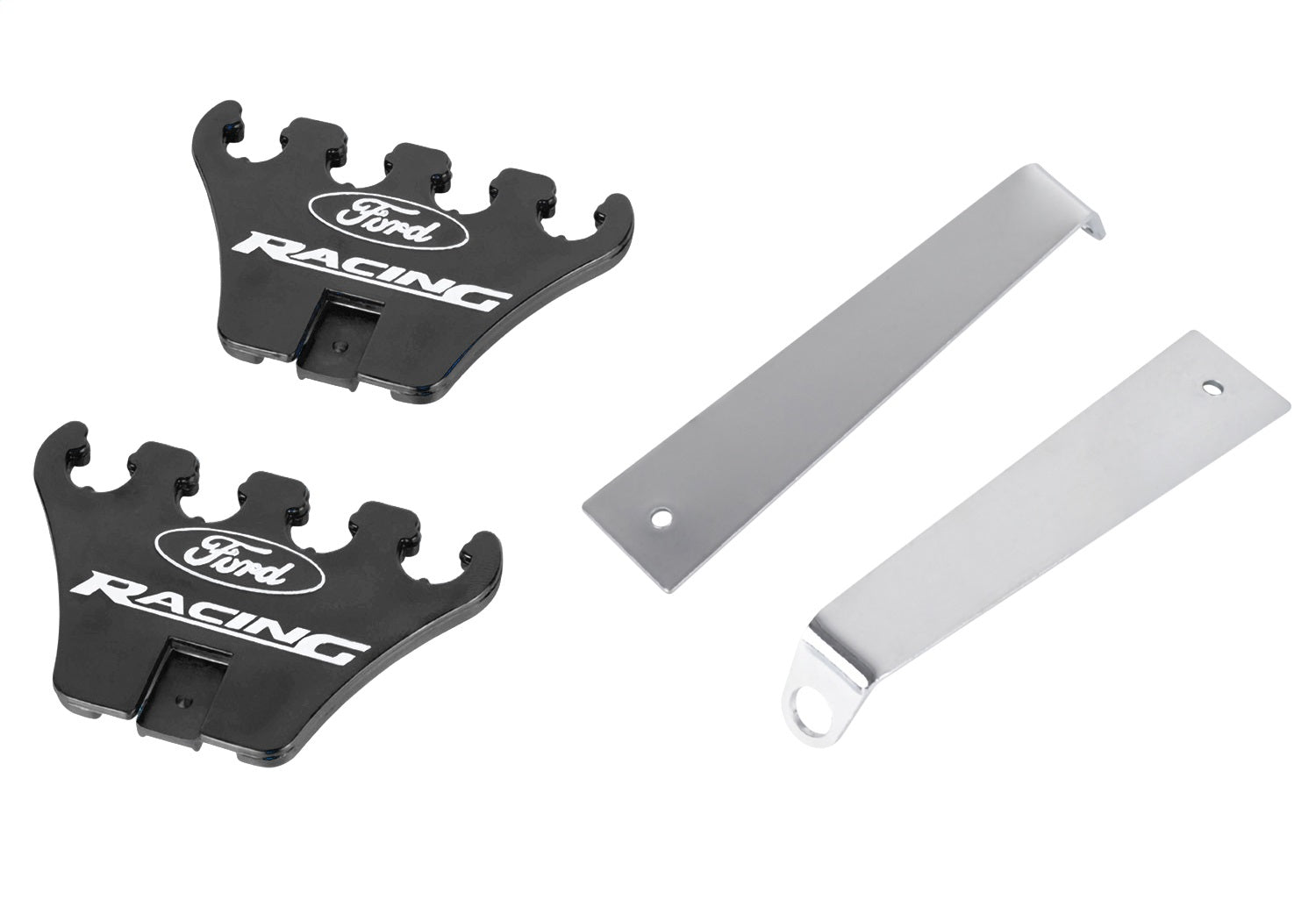 Ford Performance Wire Loom: Ford Racing Logo, Chrome Base/Black - 302-640 - Image 3