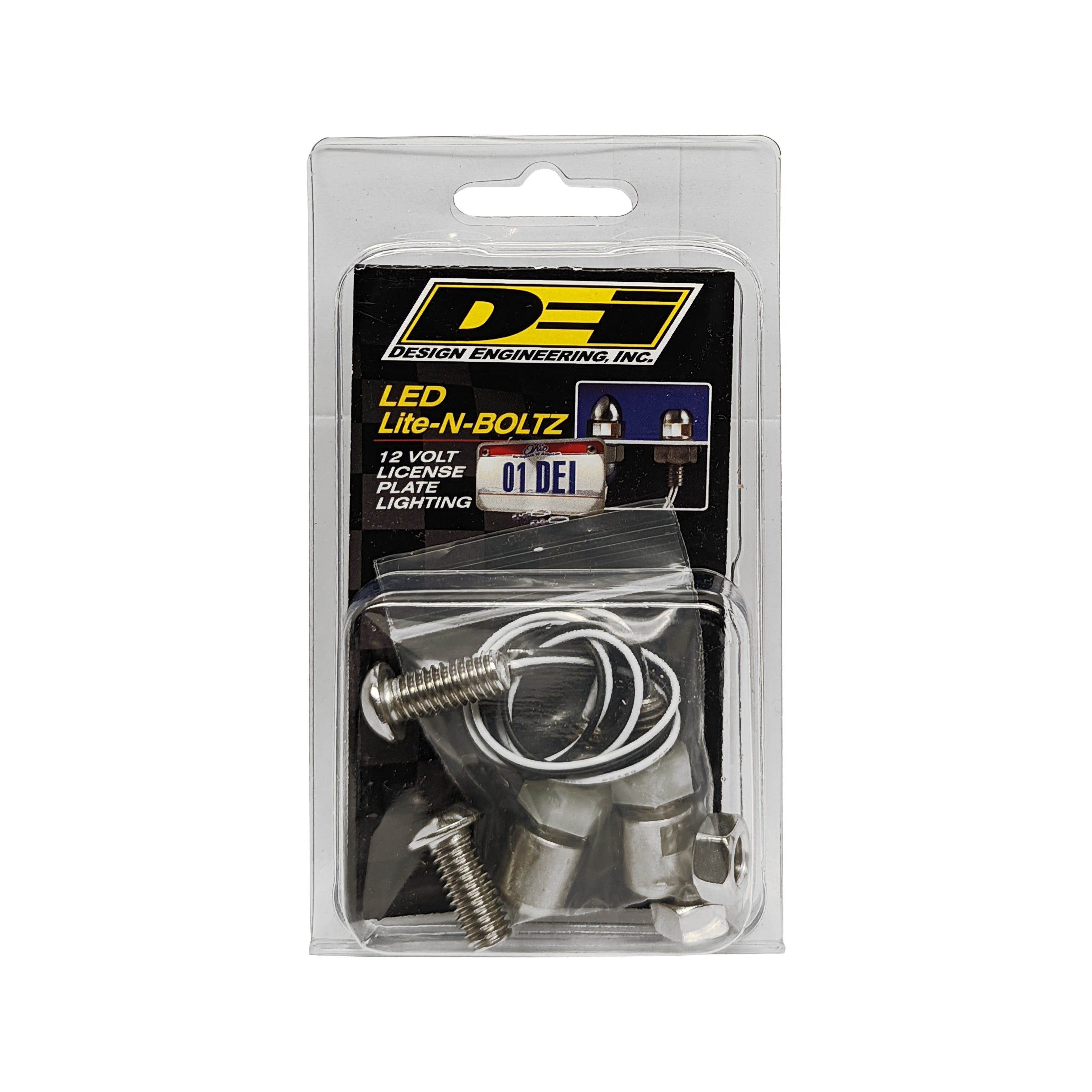 Design Engineering One pair of LED lighted bolts, and one pair of nuts and bolts. License Plate Light