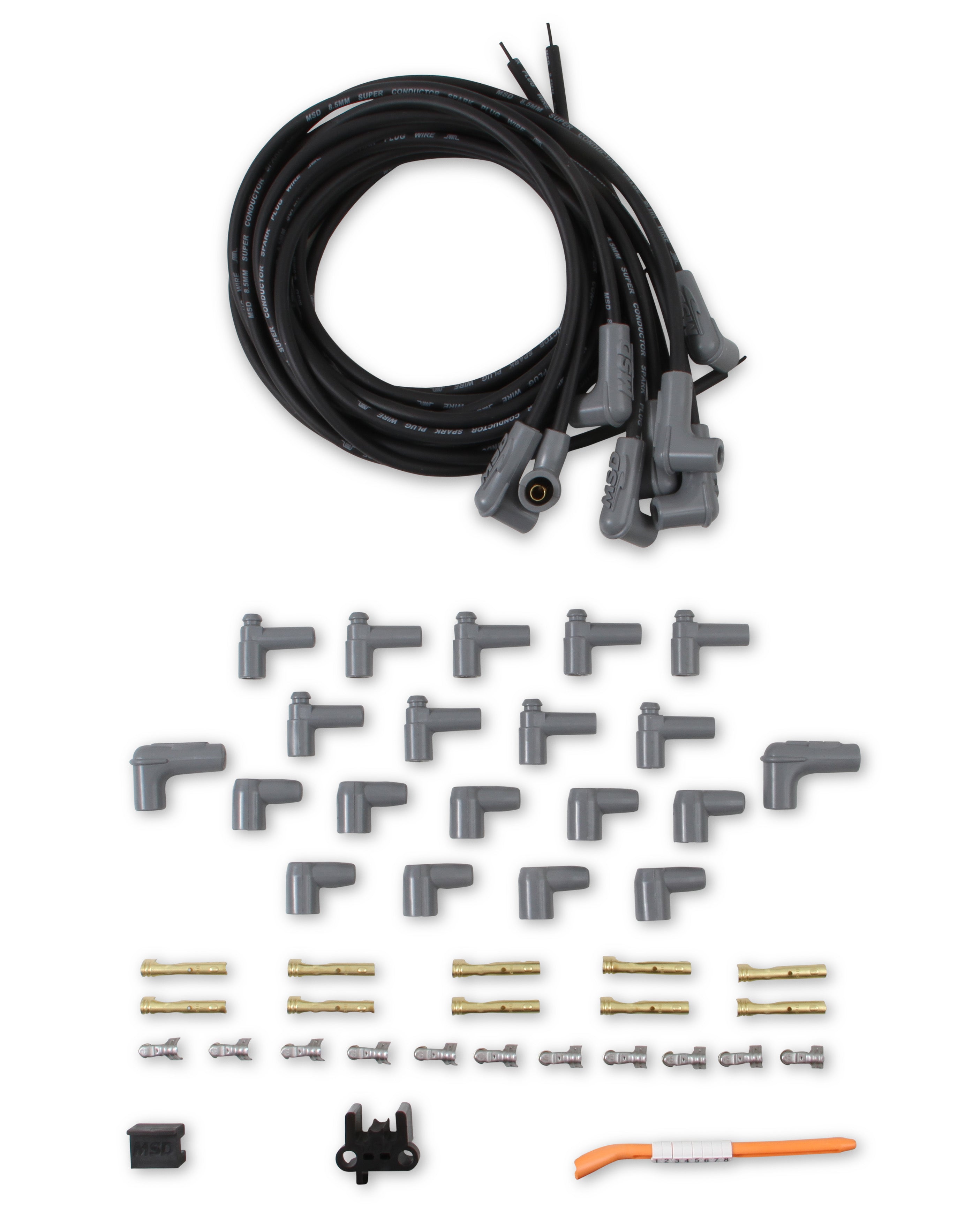 MSD Black Super Conductor Universal 8 Cyl. 90° Spark Plug Wire Set 31233 product image 2