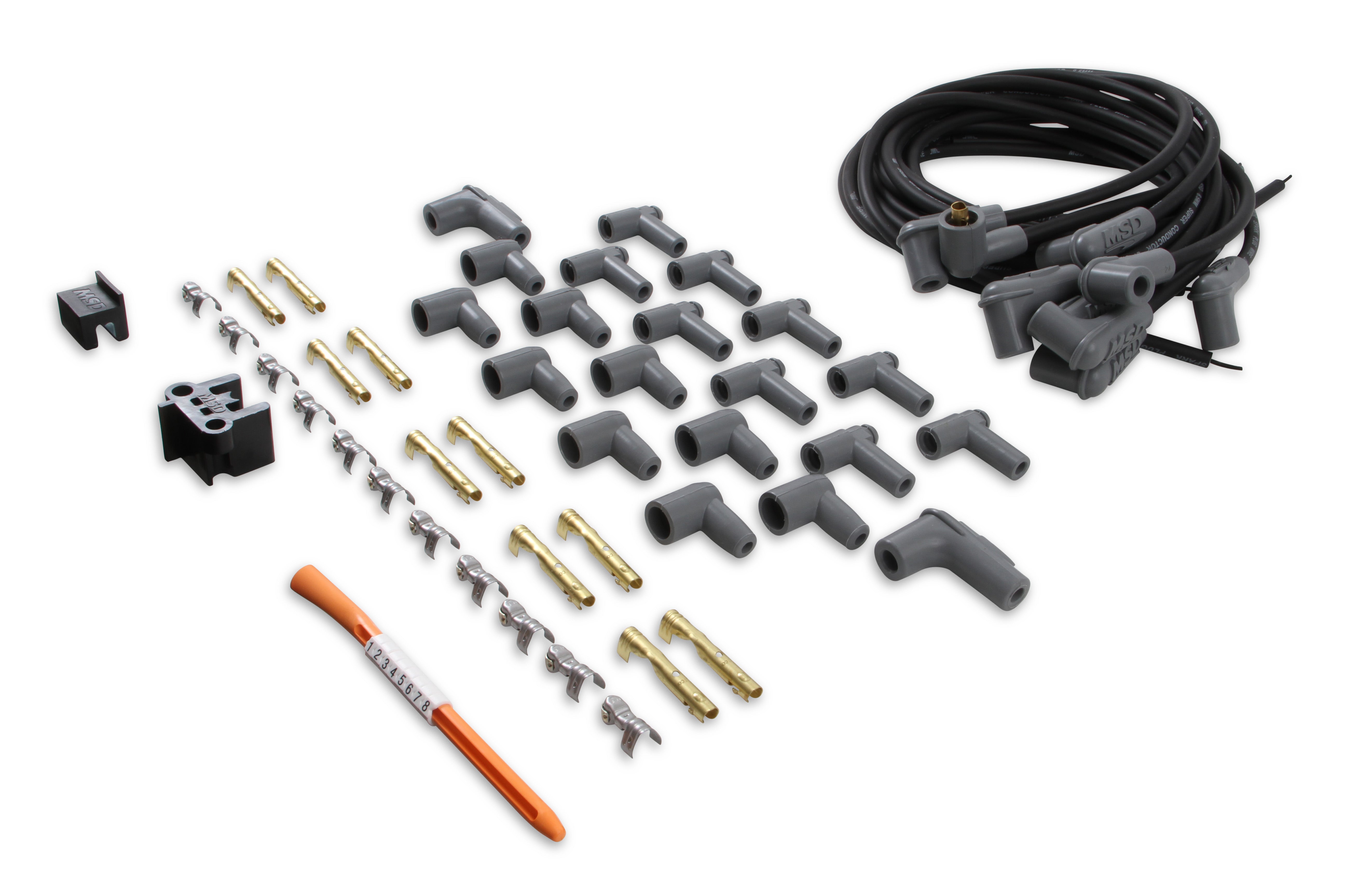MSD Black Super Conductor Universal 8 Cyl. 90° Spark Plug Wire Set 31233 product image 3