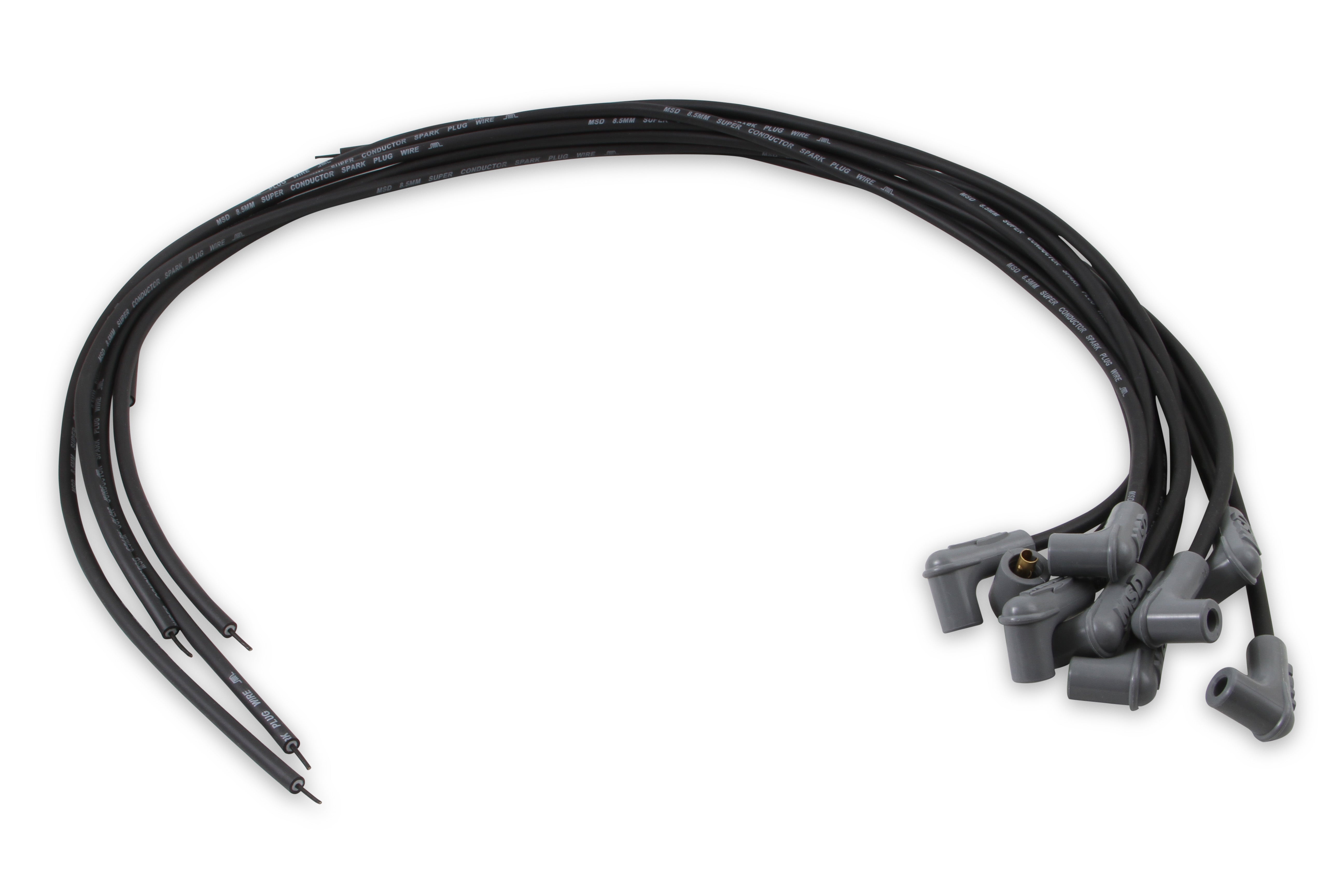MSD Black Super Conductor Universal 8 Cyl. 90° Spark Plug Wire Set 31233 product image 8