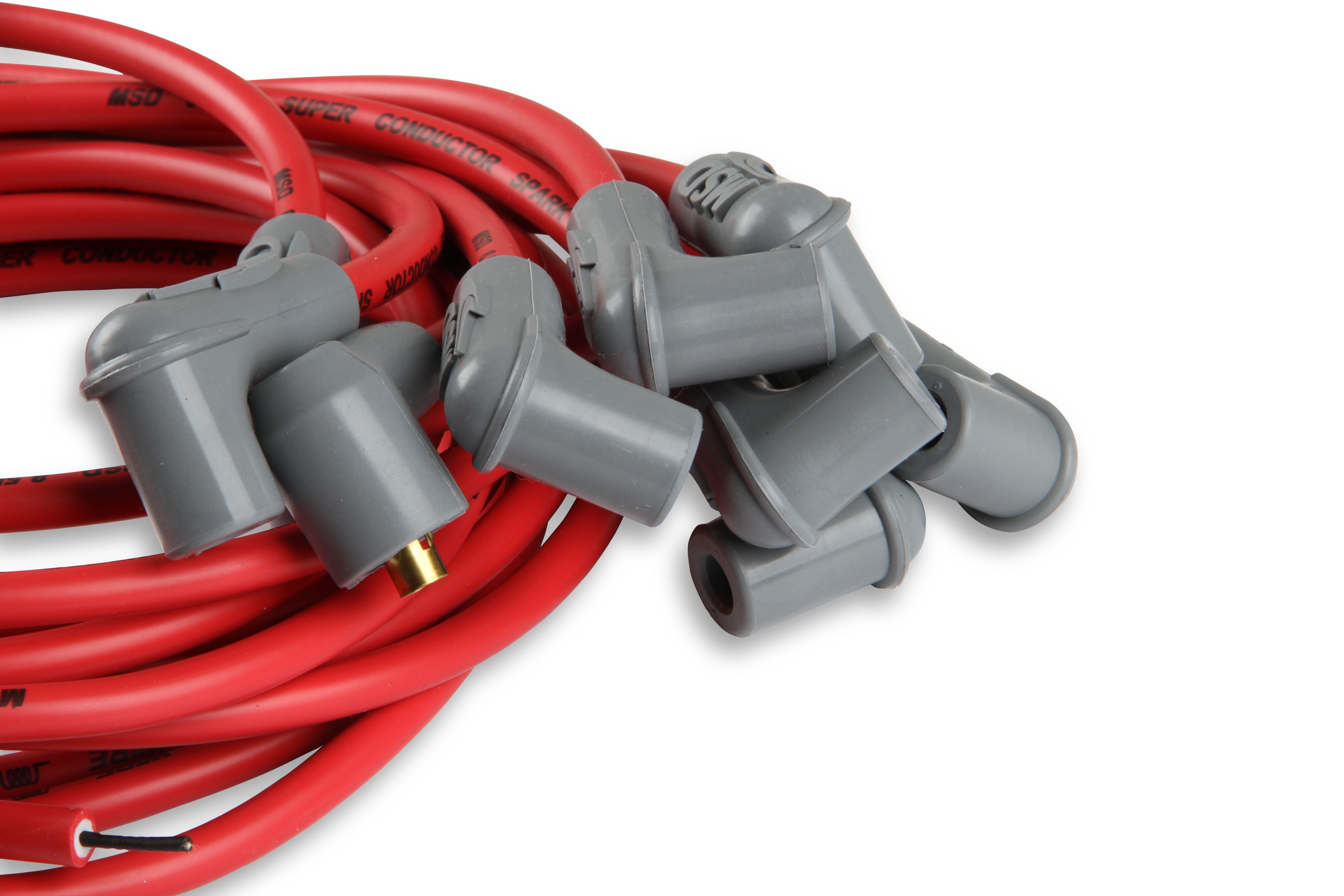 MSD Super Conductor Spark Plug Wire Set 8 Cyl 90° Plug, Socket/hei Cap 31239 product image 3