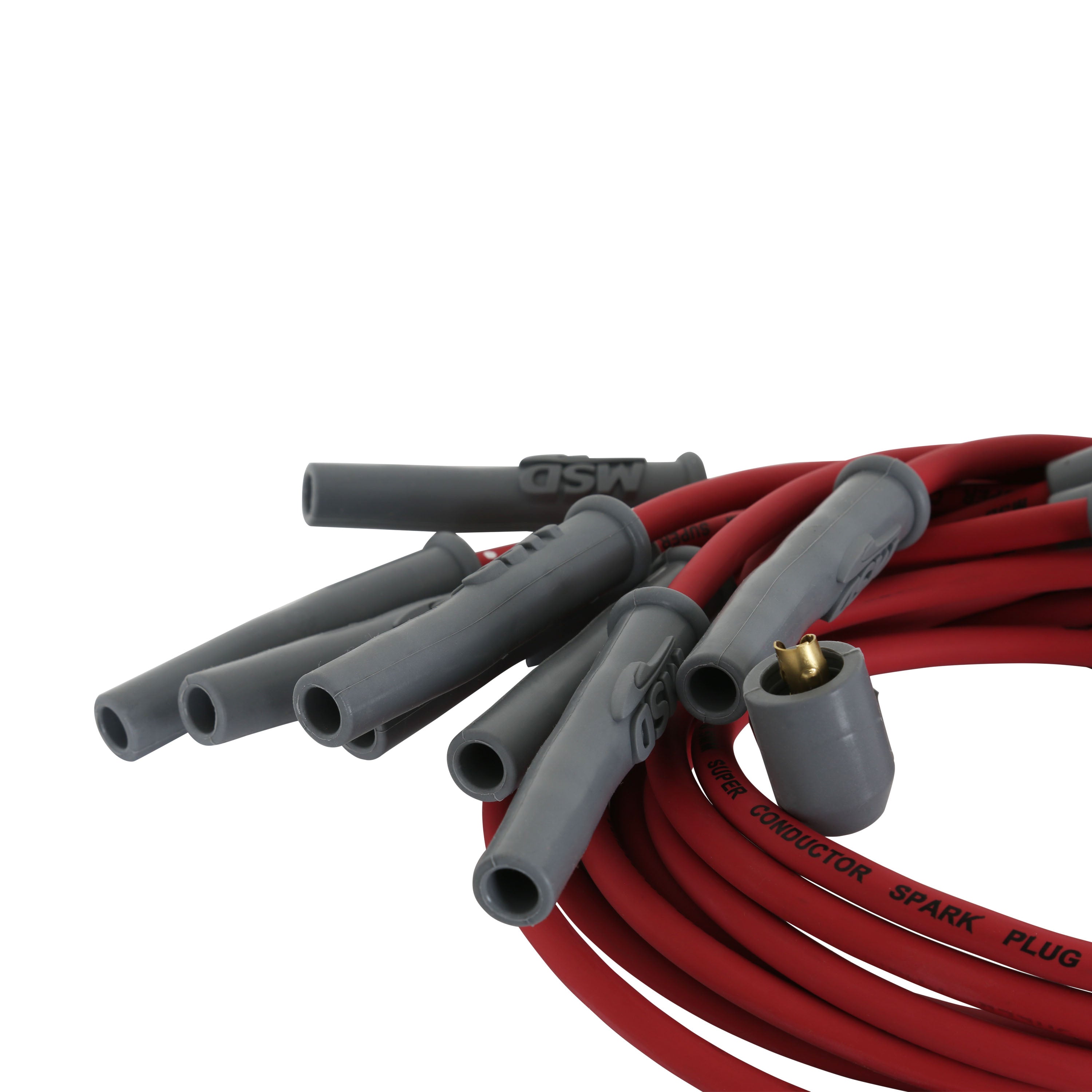 MSD For Use on Ford Engines, HEI Boots, Red Jacket. Spark Plug Wire Set 31339 product image 3