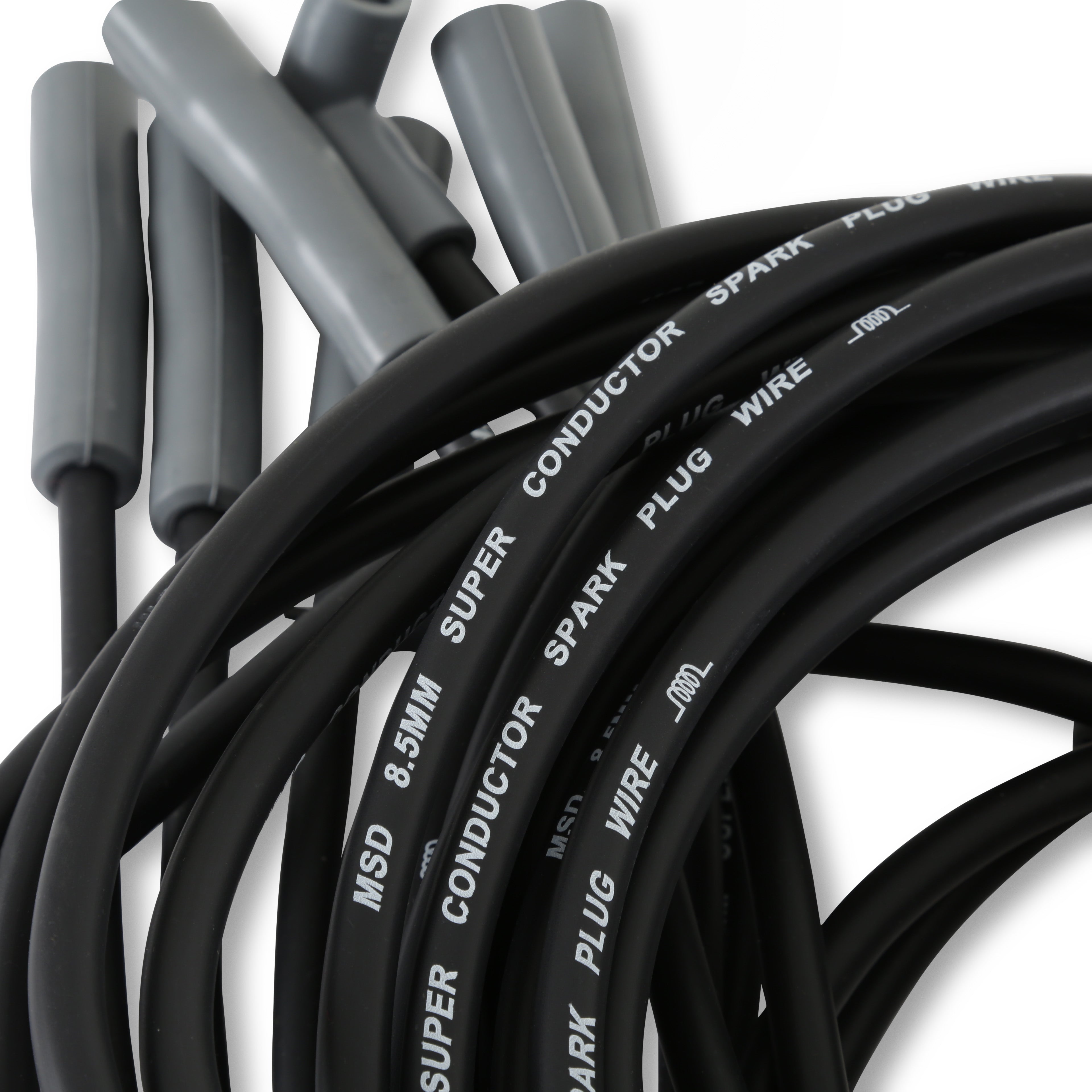 MSD Single Hemi Wire Set, Super Conductor 8.5mm Wire Set, Black 31523 product image 1