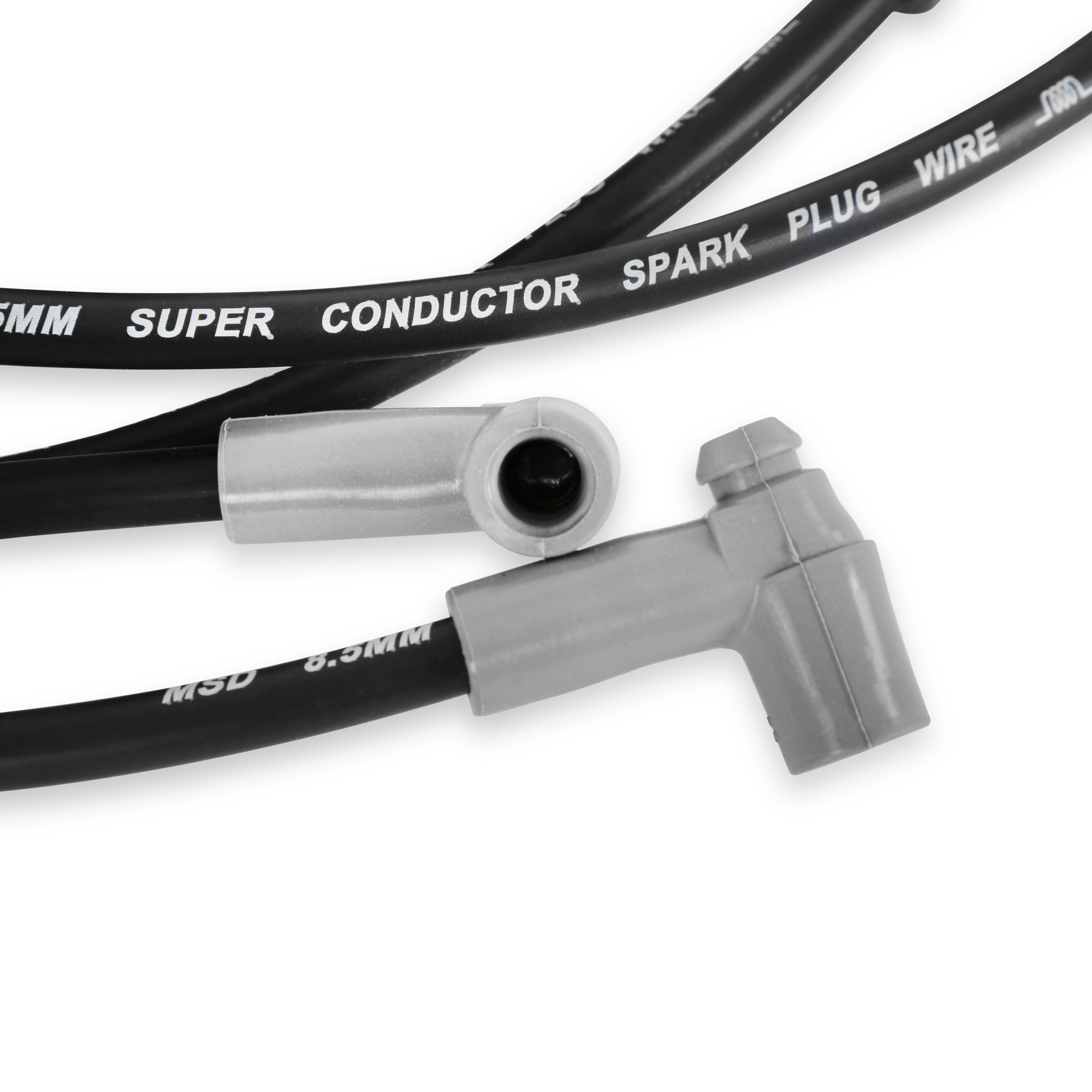 MSD 8.5mm Super Conductor Wire Set For SBC Sprintcar, Close Fit, in Black 31543 product image 4