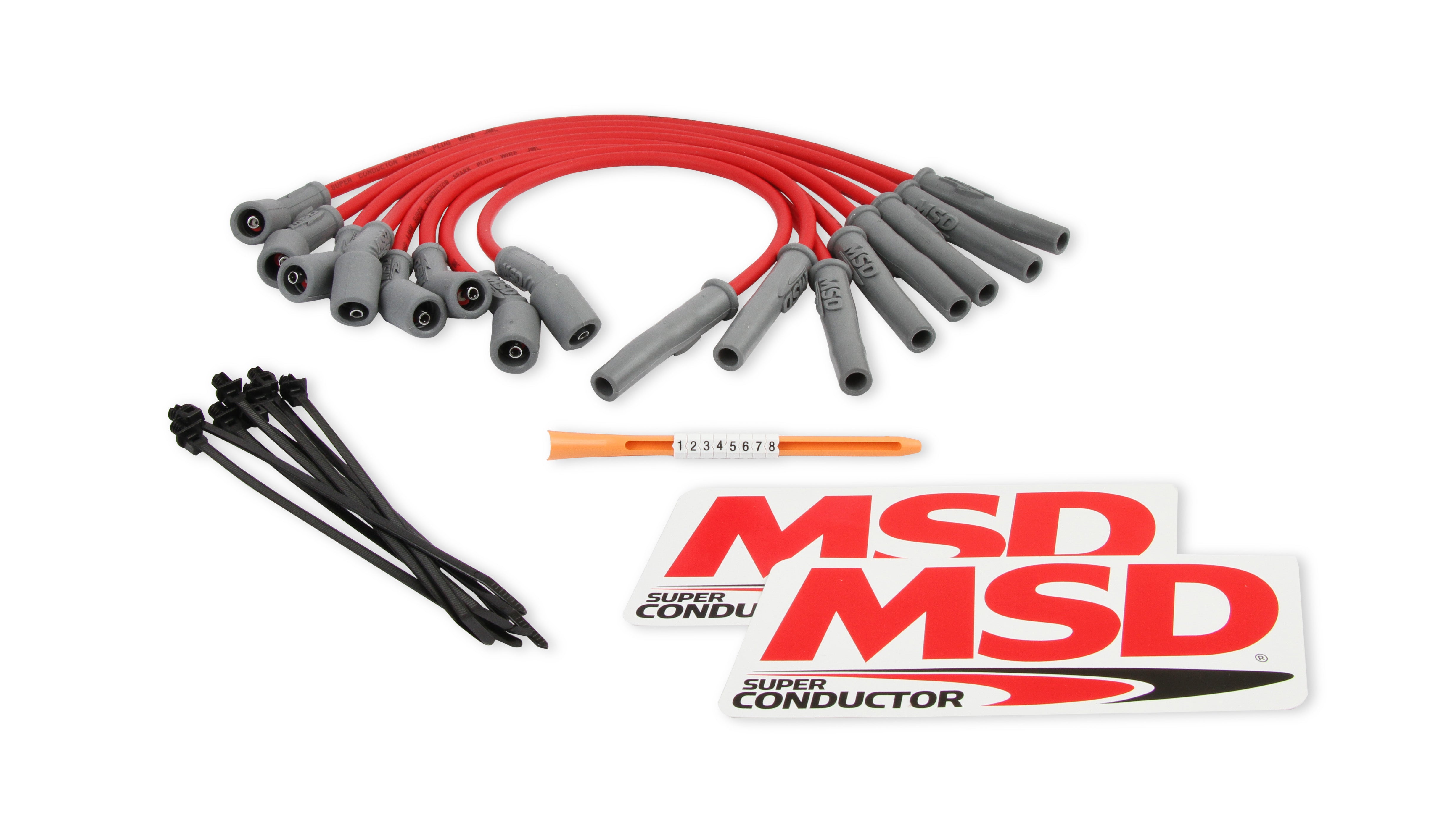 MSD Direct Replacement 8.5 mm Super Conductor Spark Plug Wire Set. 31639 product image 2