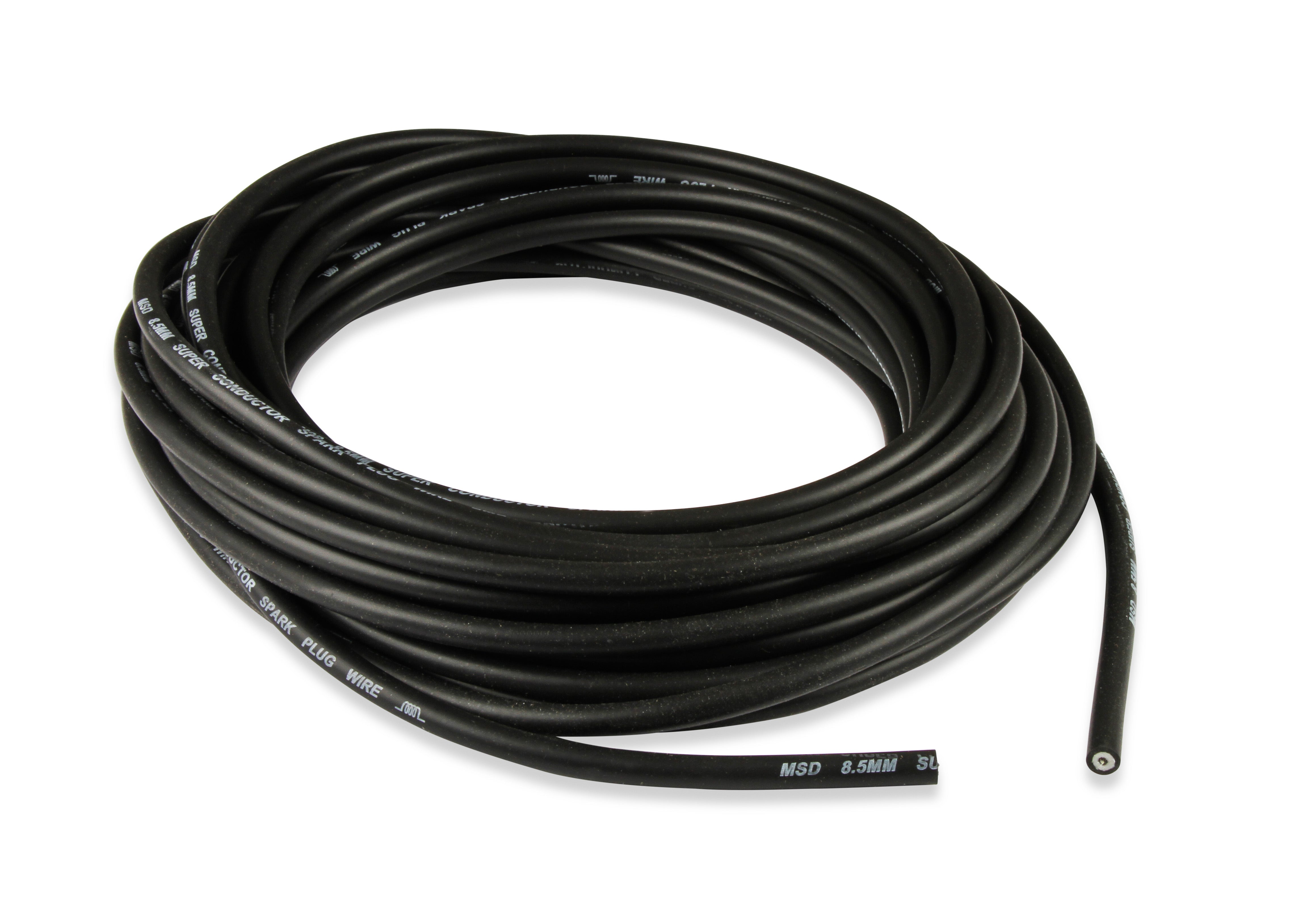 MSD 8.5mm Super Conductor Spark Plug Wire, Red, Low Resistance, 50 ft 34029 product image 2