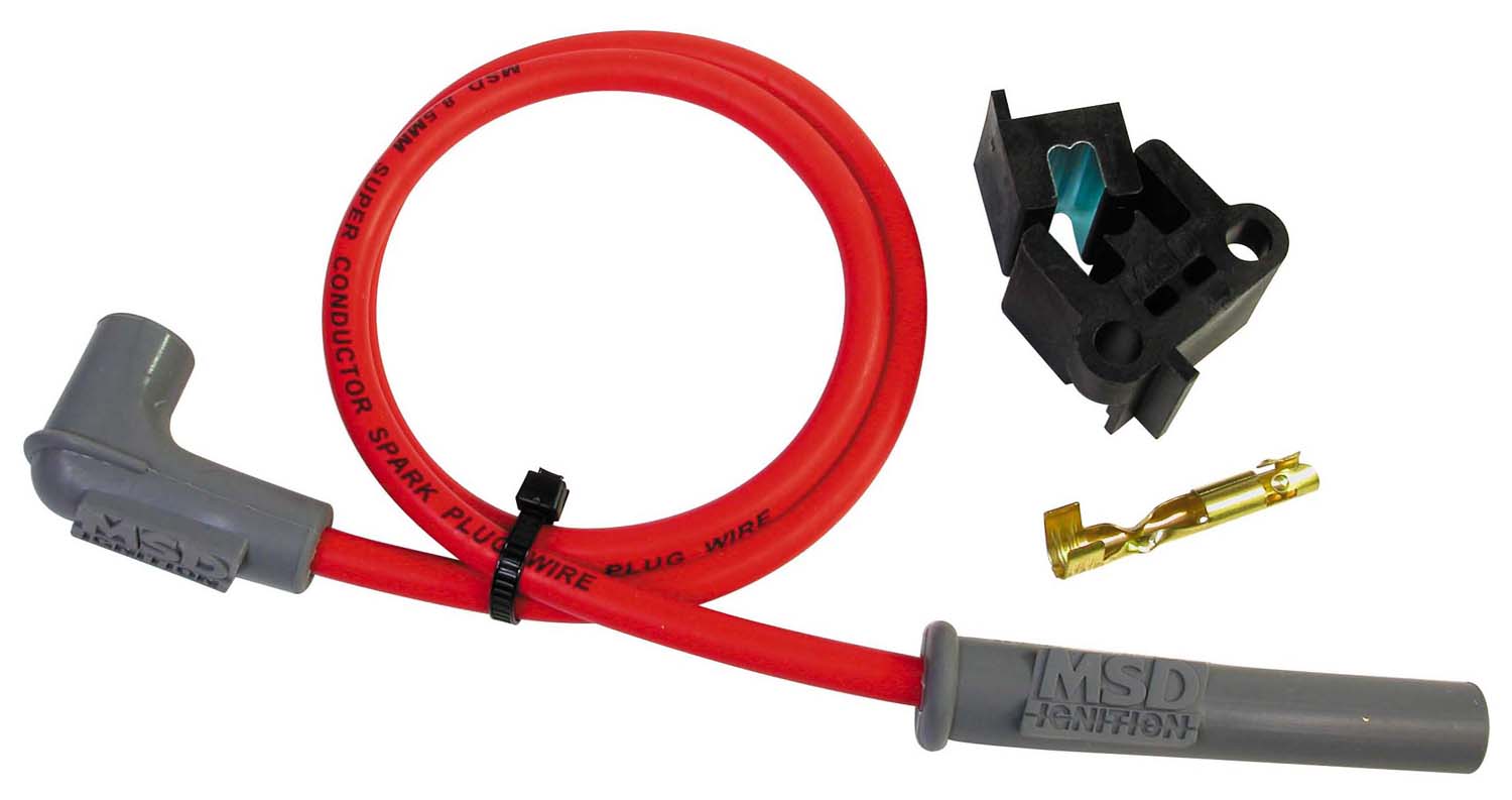 MSD Red Super Conductor 48" Long Replacement Wire. Spark Plug Wire Set 34069 product image 1