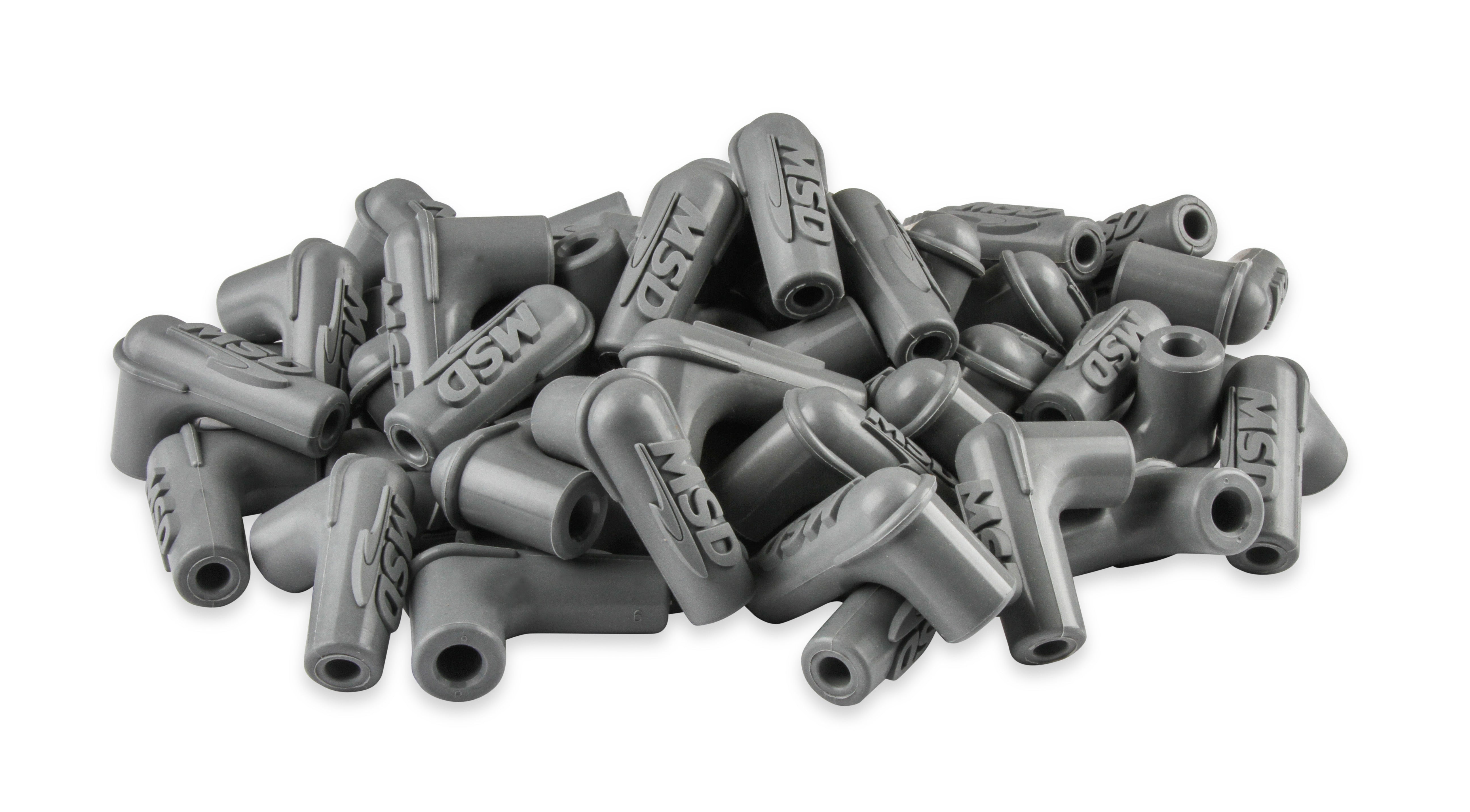 Spark Plug Boots, 90 Degree With MSD Logo, Gray Silicone 50EA 34514 product image 3