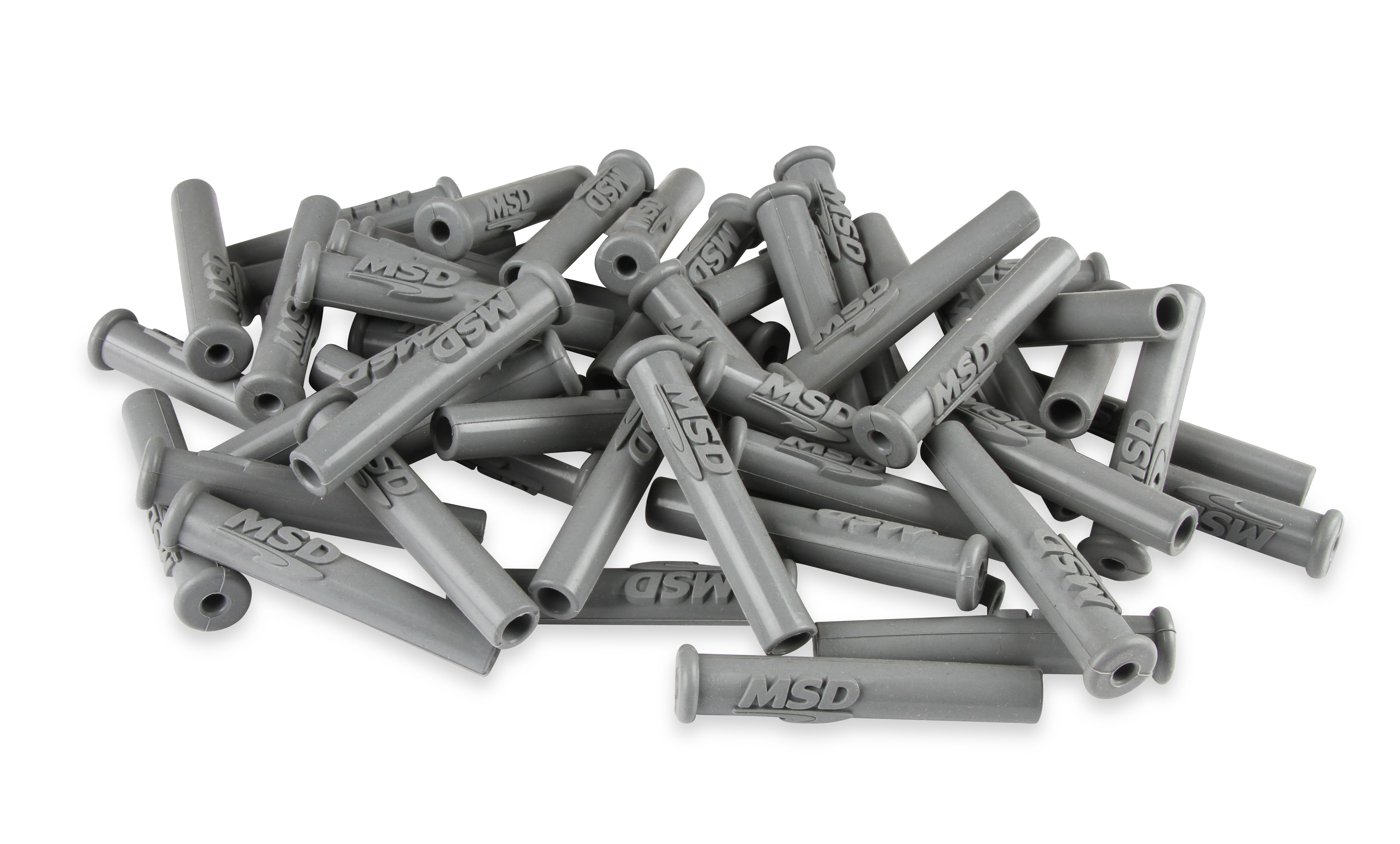 Spark Plug Boots, Straight/multi-angle, With MSD Logo Gray Silicone, 50EA 34564 product image 1