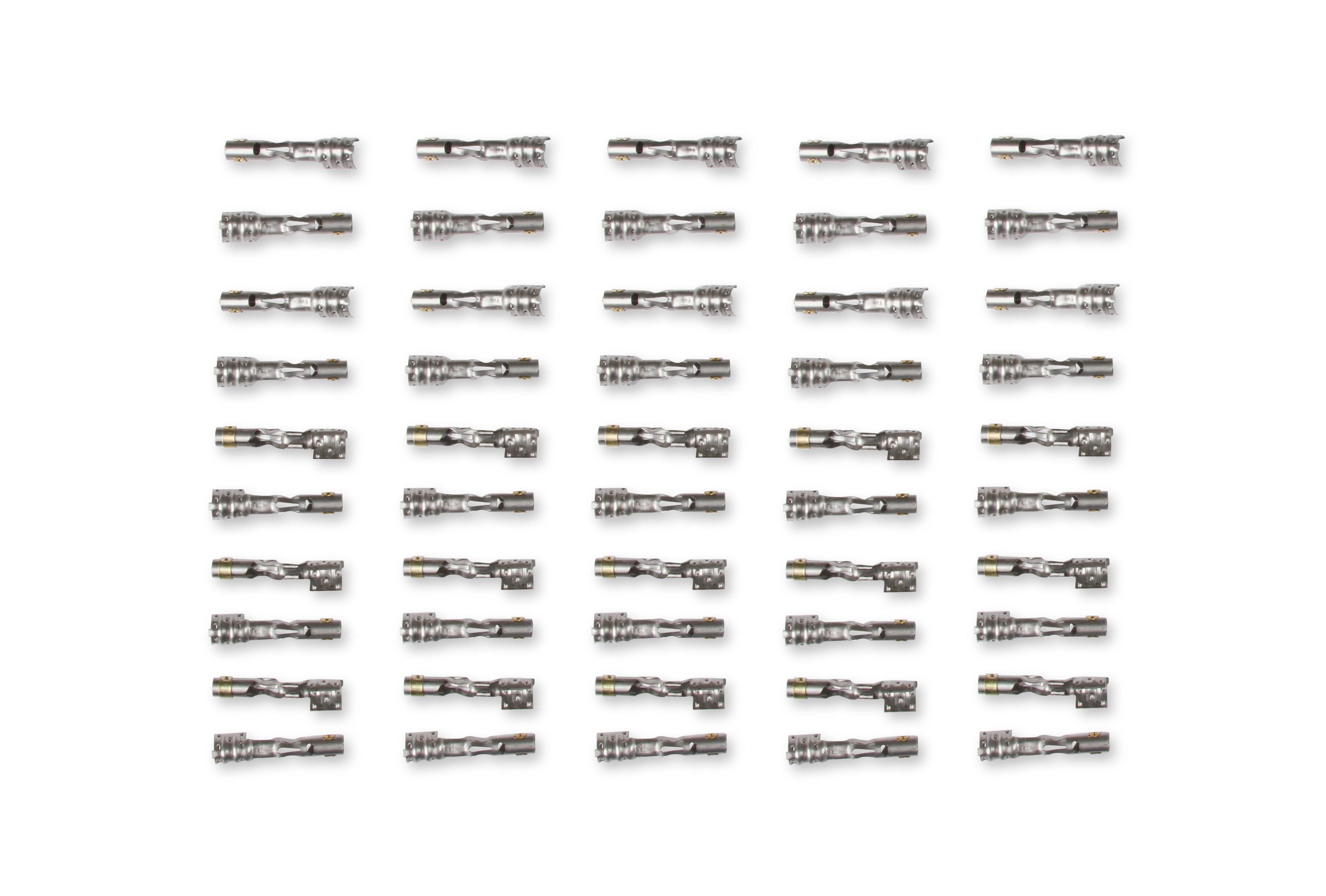 MSD Spark Plug Terminals, Straight Dual Crimp, Multi-angle, Stainless Steel Qty 50 34604 product image 2