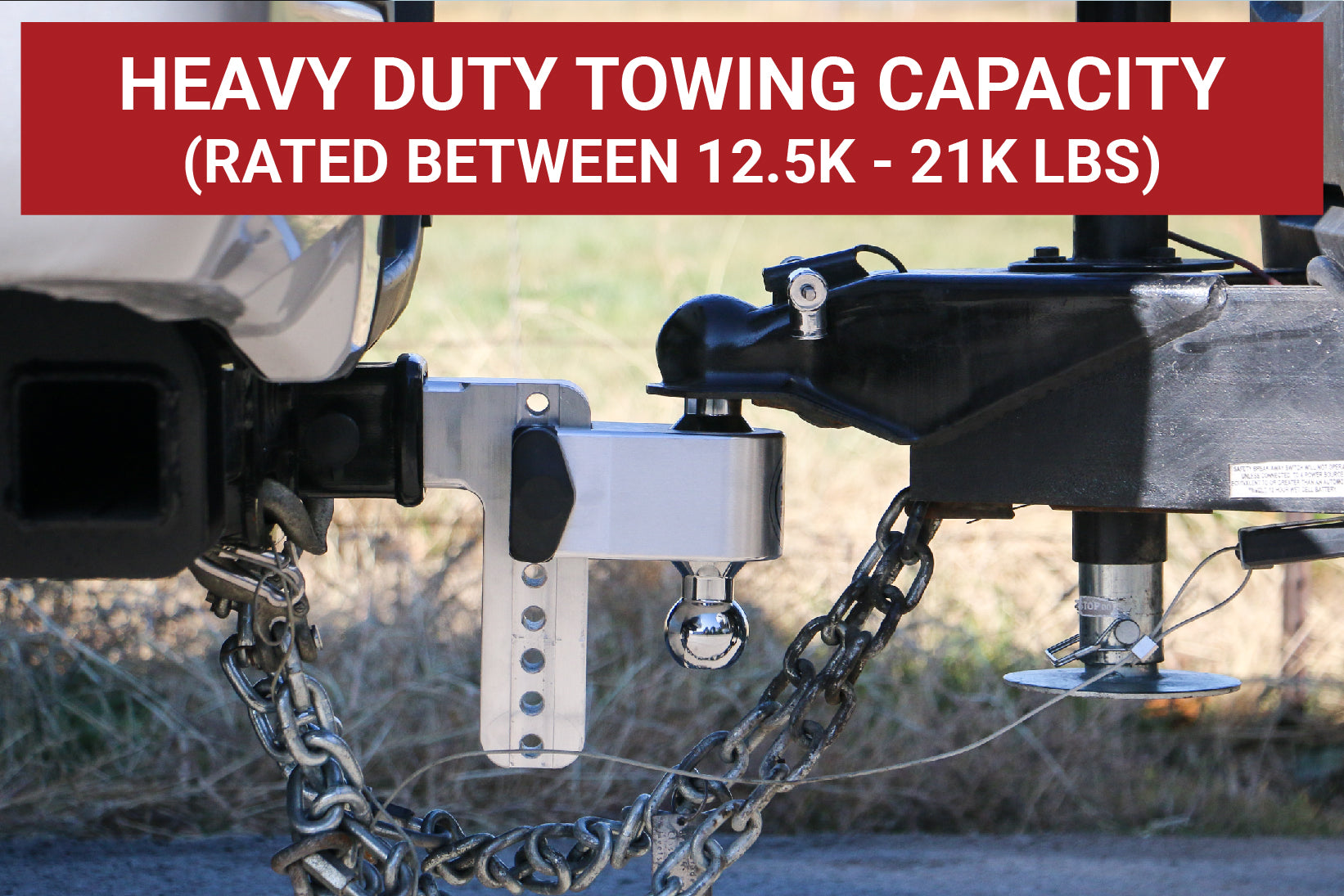 Weigh Safe CTB4-2-KA 180 Hitch - Drop Hitch withChrome Combo Ball - 4" Drop for 2" Shank withHitch Pin
