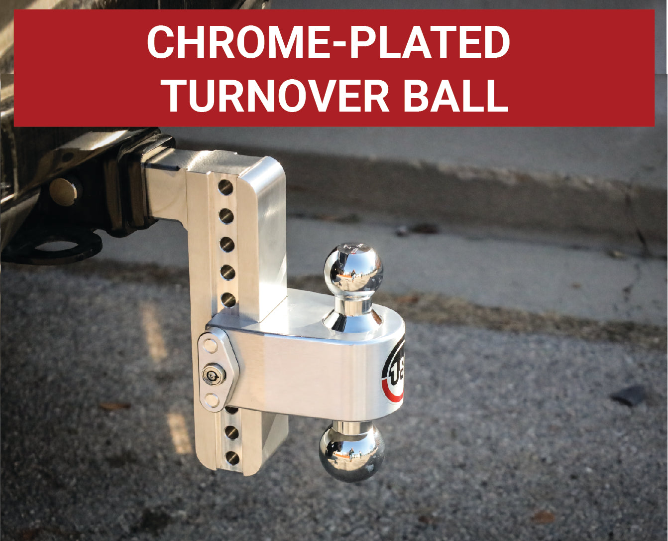 Weigh Safe CTB4-2-KA 180 Hitch - Drop Hitch withChrome Combo Ball - 4" Drop for 2" Shank withHitch Pin