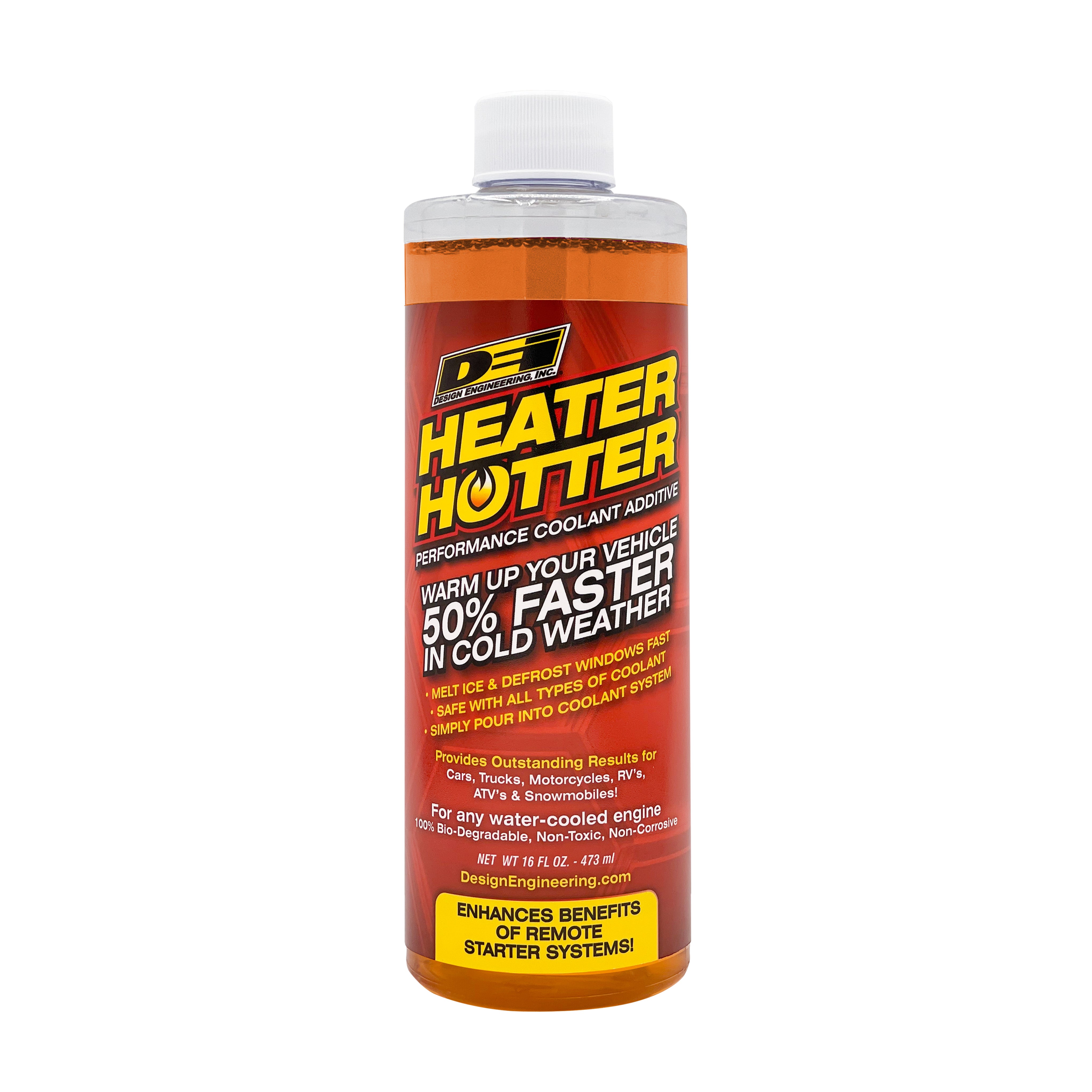 Design Engineering One 16 oz bottle of Heater Hotter. Engine Coolant Additive 40206