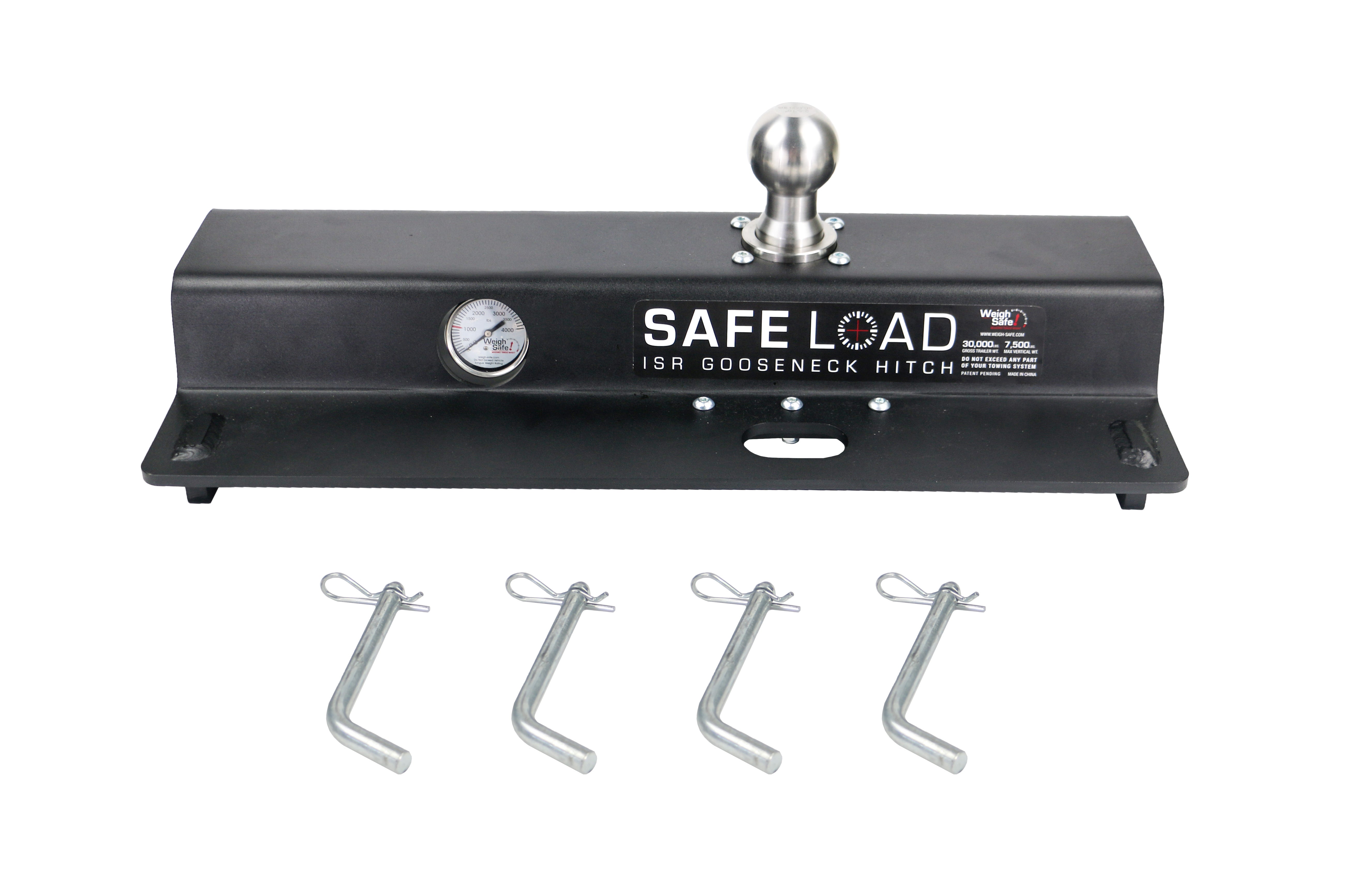 Weigh Safe WSISR Above-Bed Industry Standard Rail Gooseneck. (30K GTWR) Gooseneck Trailer Hitch Plate