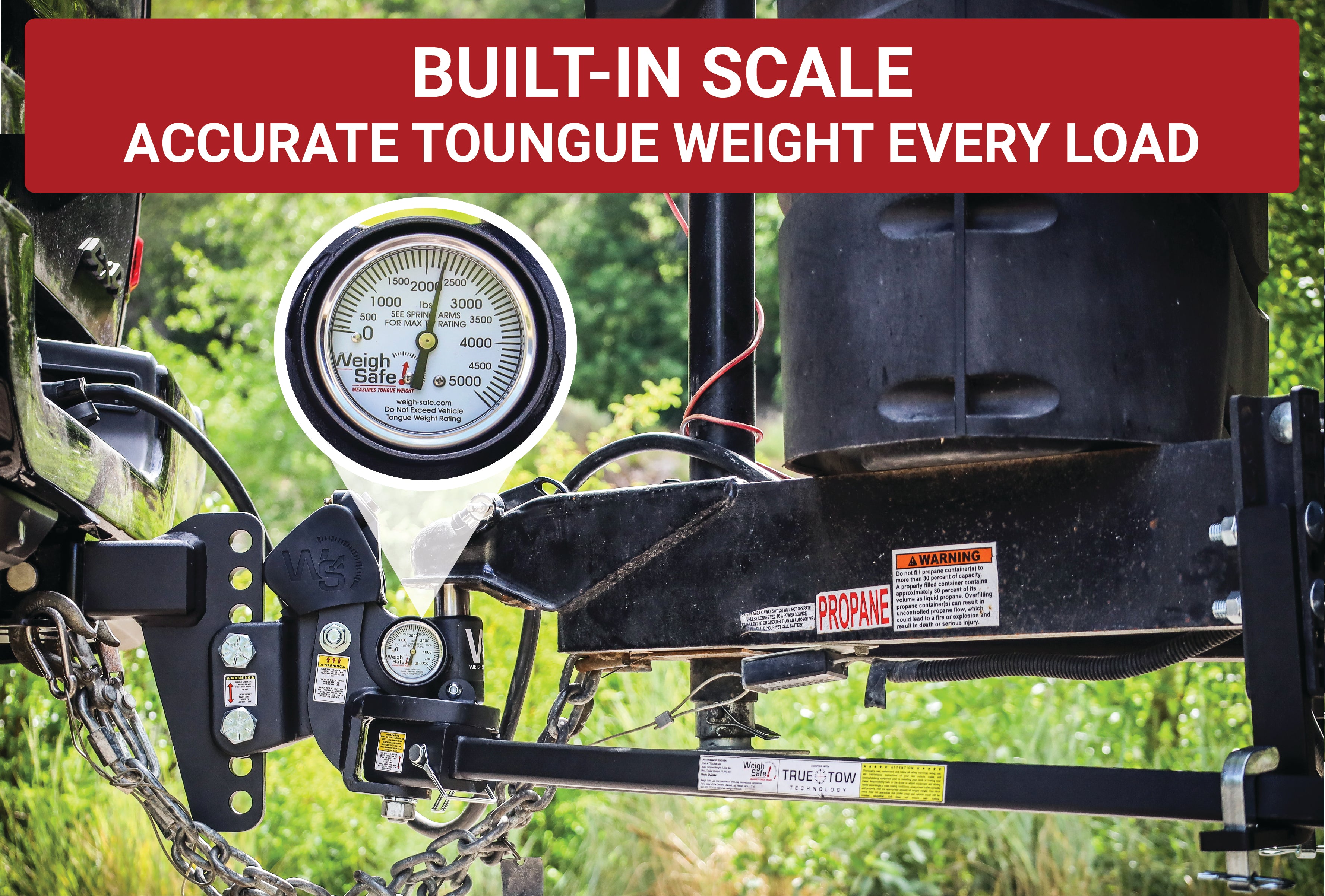 Weigh Safe TTMW4-25XL True Tow Middleweight WDH - 4" Drop, 2.5" Shank - 12,500 GTW