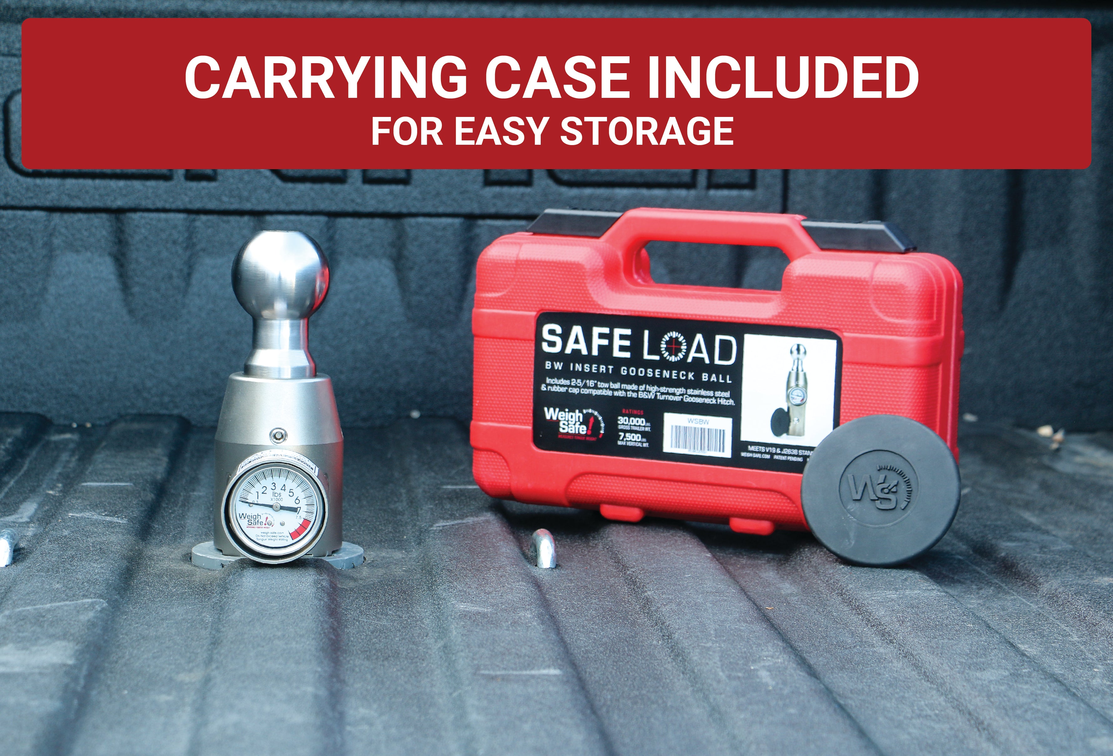 Weigh Safe WSBW Safe Load BW Insert Gooseneck Ball Gooseneck Trailer Hitch Ball
