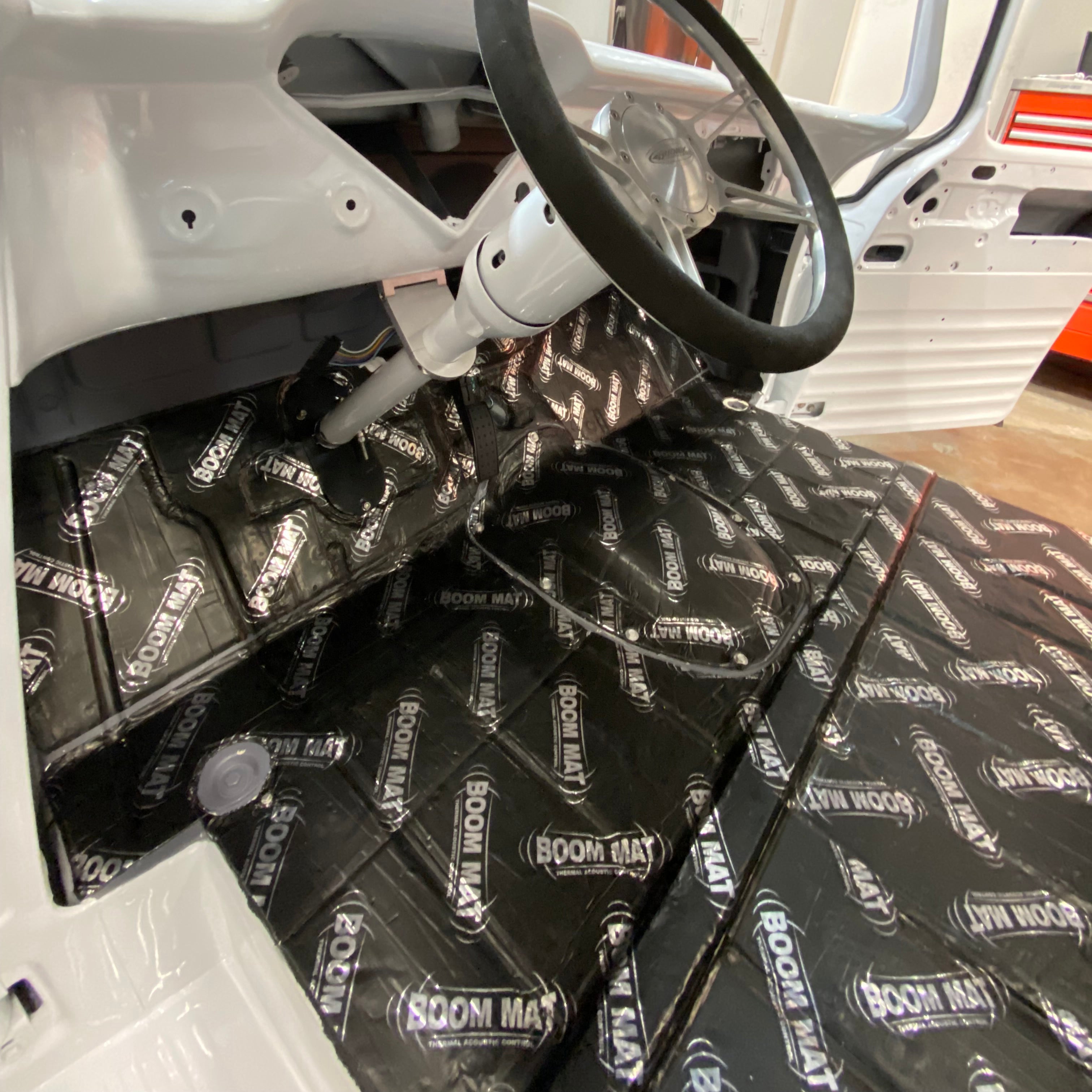 Design Engineering Two 12 inch by 12-1/2 inch sheets of Boom Mat. Sound Dampening Sheet 50200